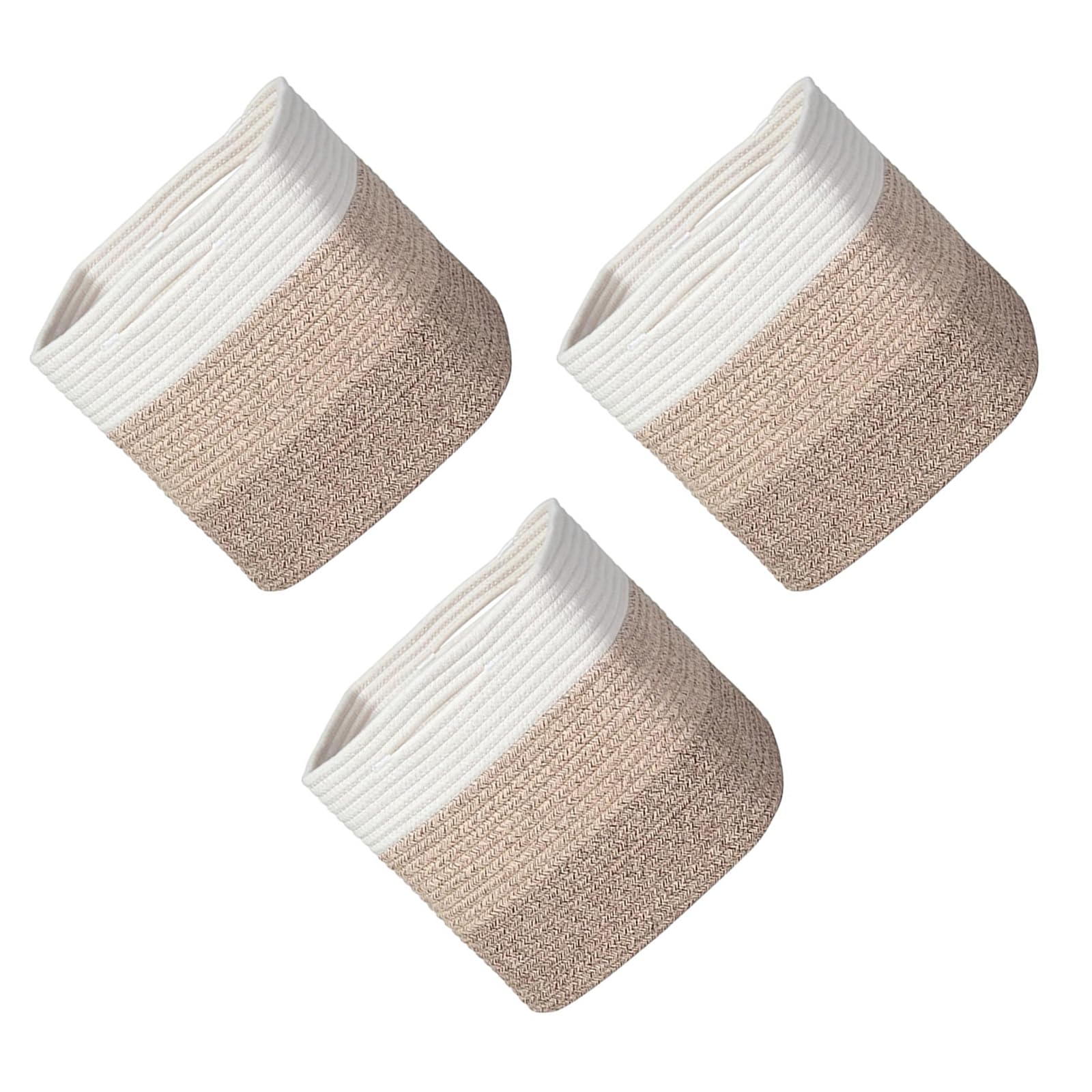 ZEPFJHE 3 Pieces Sustainable Foldable Bins Excellent for Keeping Snacks Books and Daily Belongings Tidy Bedroom Planner Basket