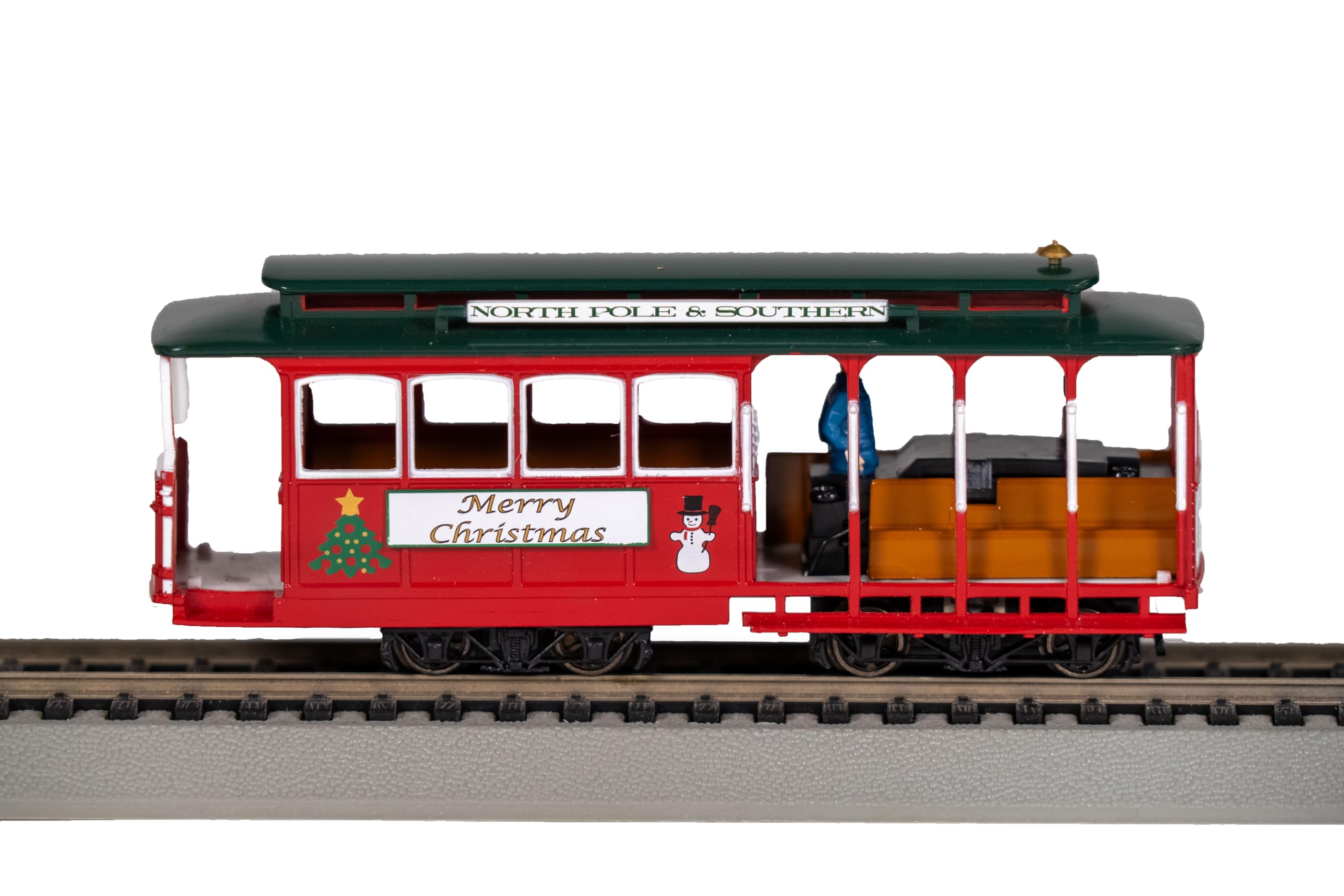 BACHMANN Cable Car with Grip Man - Yellow & Red - HO Scale