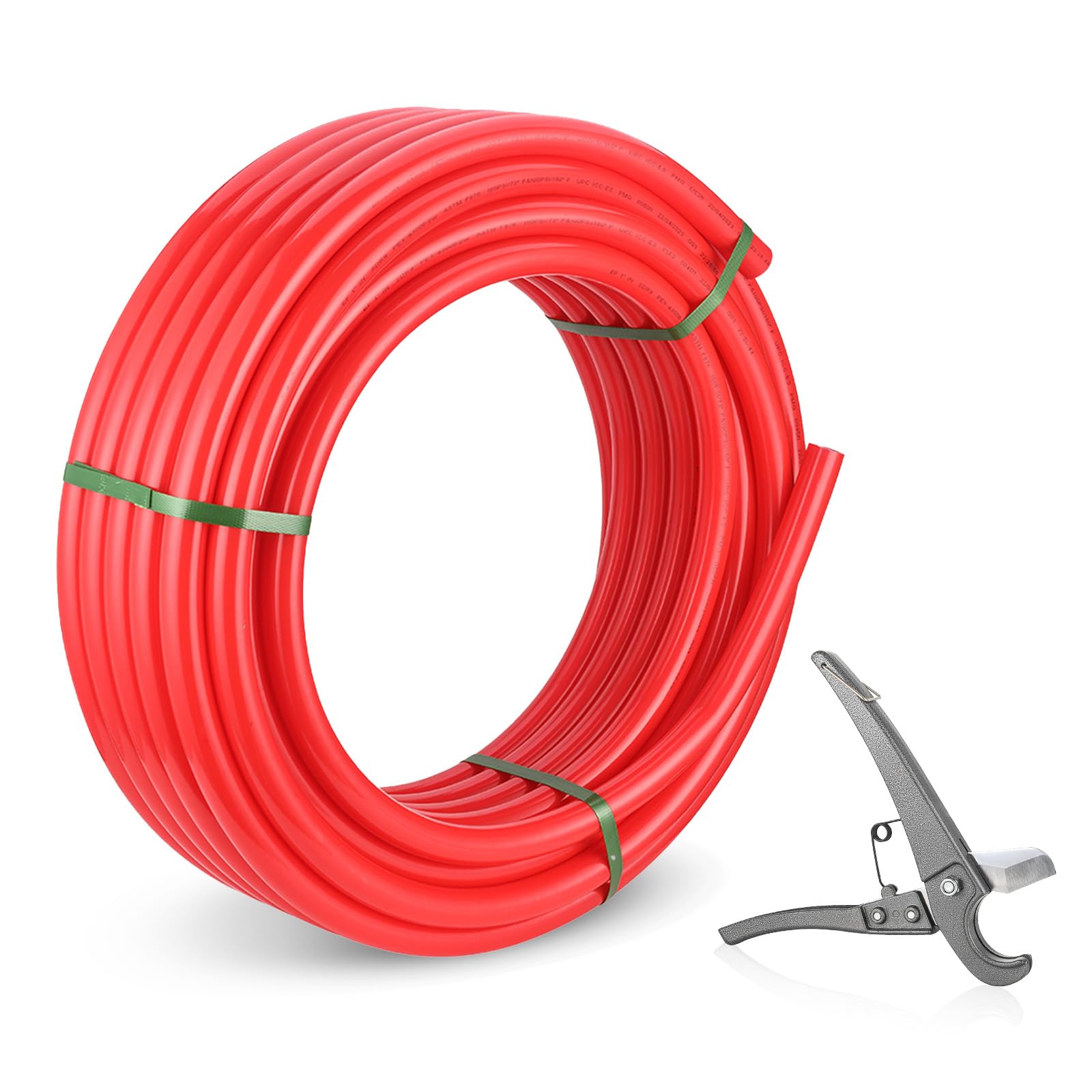 1/2 Inch Niikappu PEX-A Pipe, 300 Ft Pex A Tubing Red for Hot/Cold Water Plumbing Application with a Pipe Cutter(XR300)