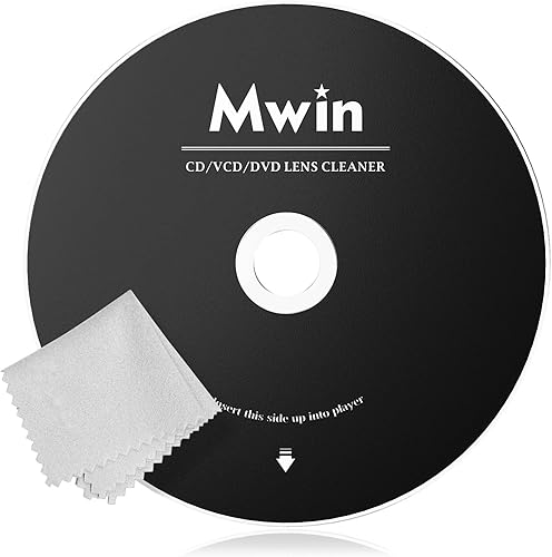 Mwin Disco limpiador de CD para reproductor de CD disco de limpieza de lentes láser seguro y eficaz reproductor de CDVCDDVD para coche y hogar
