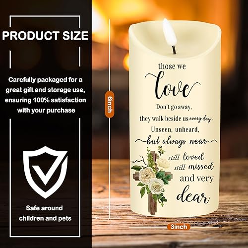 Miniatura 3 de Gerrii Velas conmemorativas, regalos conmemorativos, velas LED cardenales sin llama para la pérdida de un ser querido, regalos de duelo y