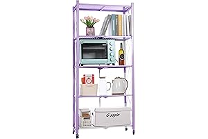 Purple Accent: Enchanting Collapsible Shelf for Effortless Storage