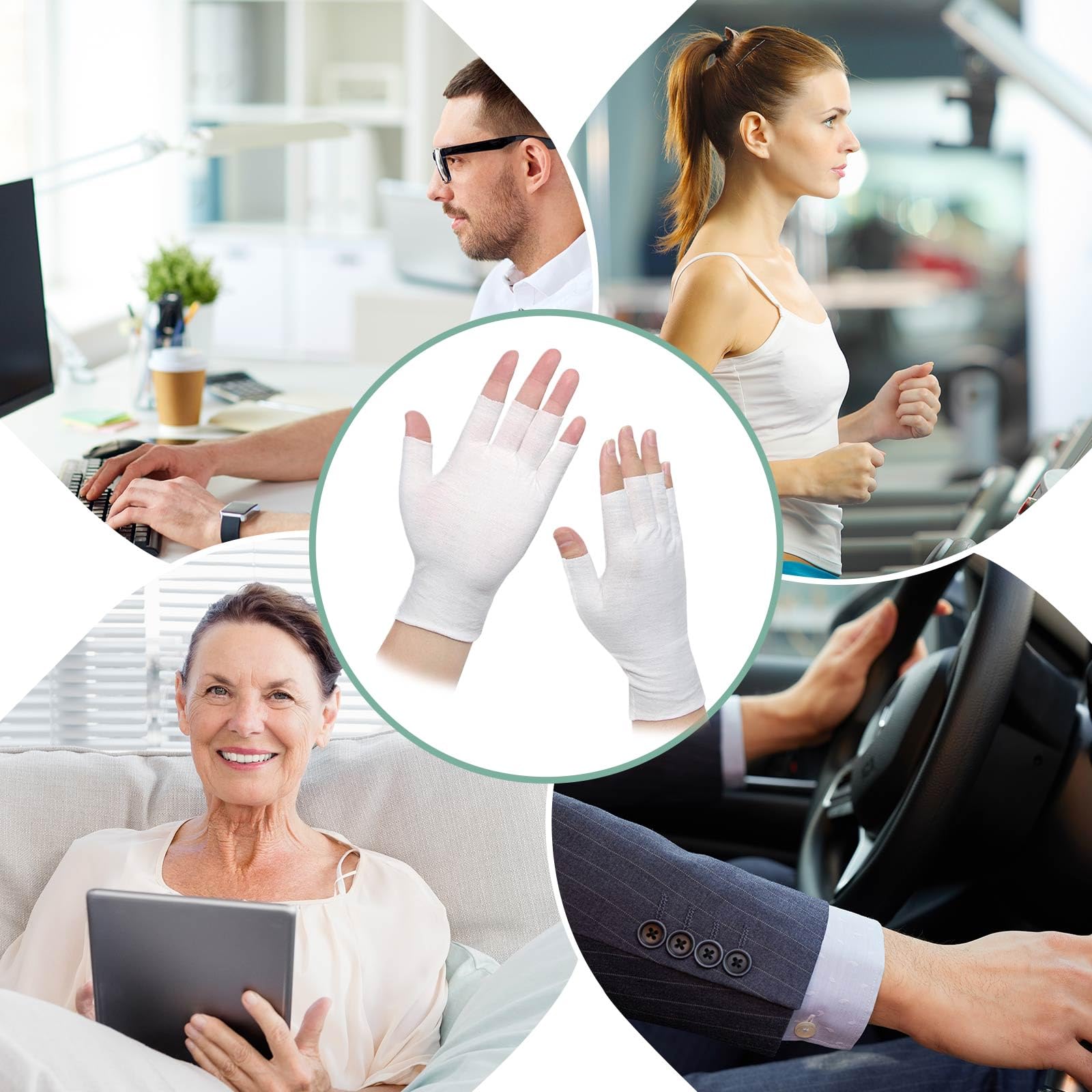 10 Paar Baumwollhandschuhe Neurodermitis Baumwollhandschuhe Weiß Uv Handschuhe Nägel Neurodermitis Handschuhe Cotton Gloves Geeignet für Autofahren 