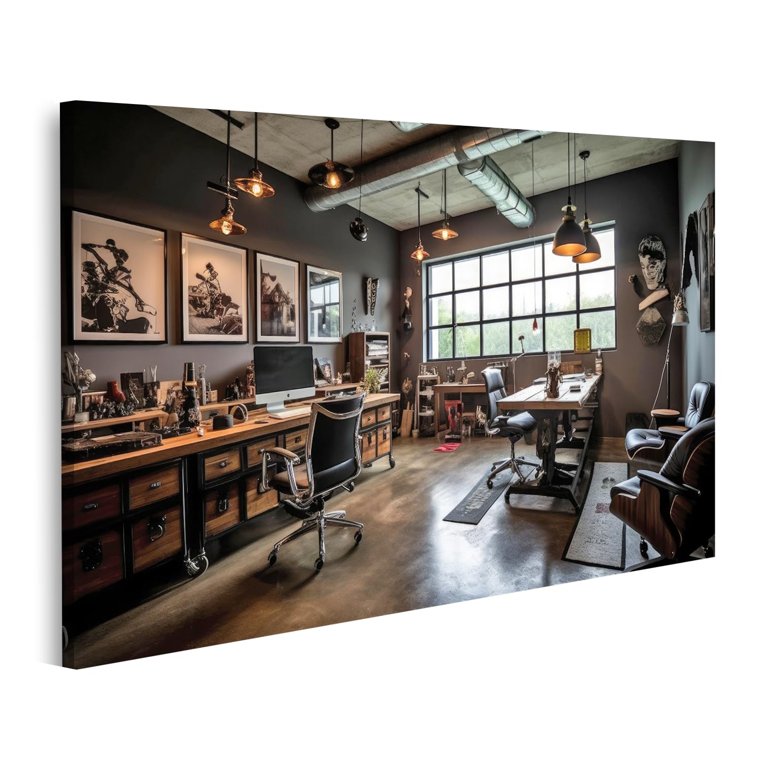 Tableau sur toile haute définition architecture intérieur industriel chic