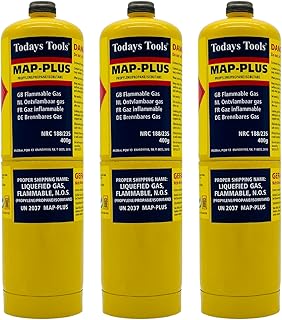 Map Plus Gas Disposable Cylinder Bottle 400g Cartridge for Blow Torch Jet Burner Torch Tools Plumbing Canisters for Plumbers Soldering Torch (1)