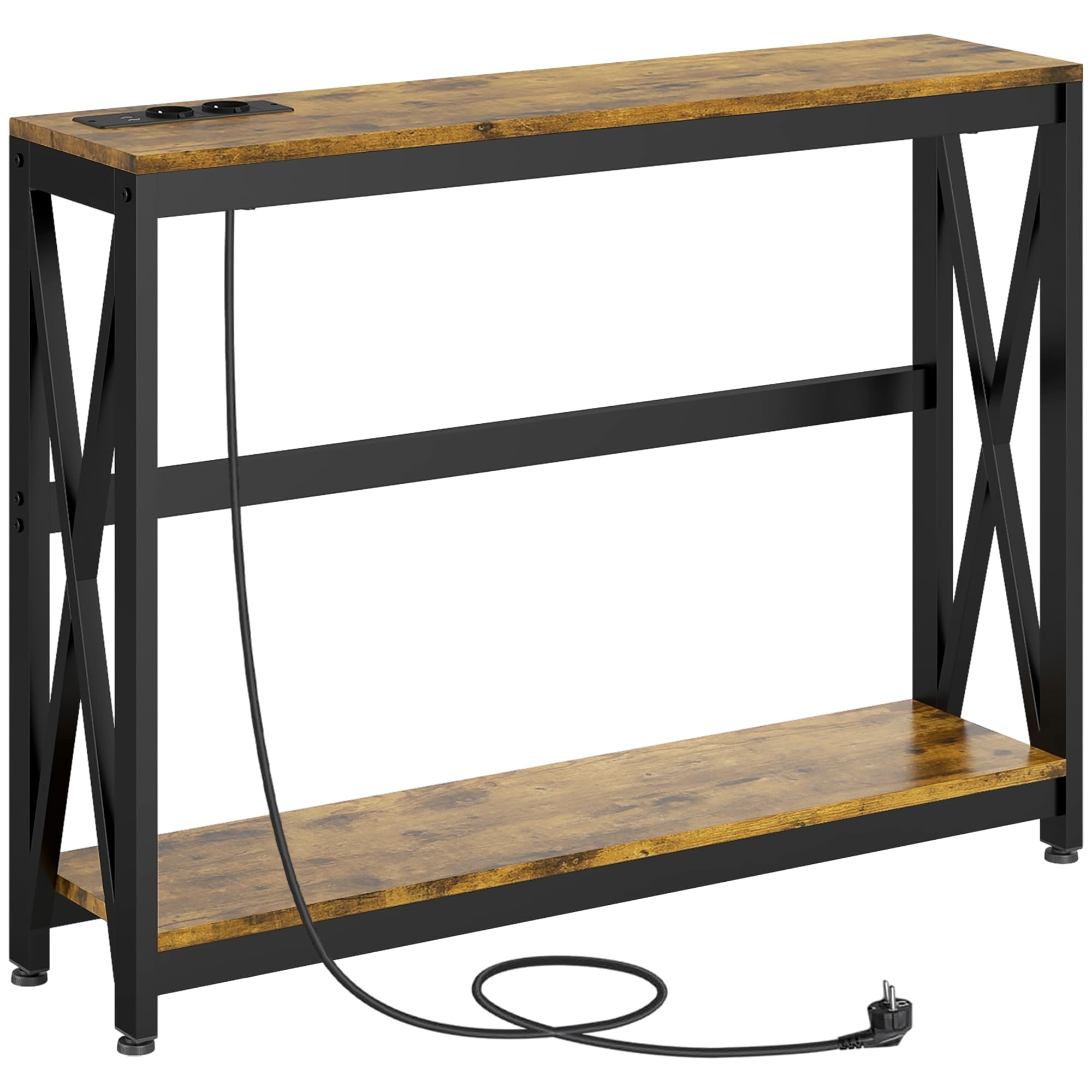 homcom table console avec multiprise