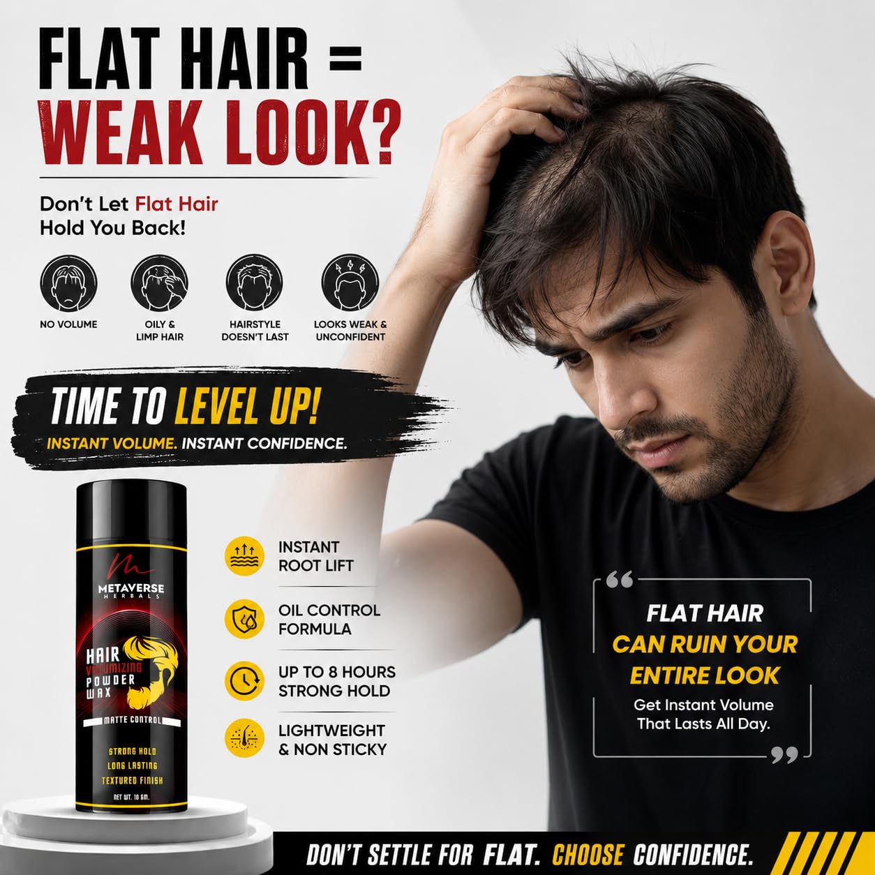 Ultimate Hair Volumizing Powder Wax - All-in-One Volume Powder & Hair Wax for Men & Women | Perfect for Curly Hair, Adds Volume & Texture | Hair Powder for Men, Mousse for Women | Volumizing Magic 1