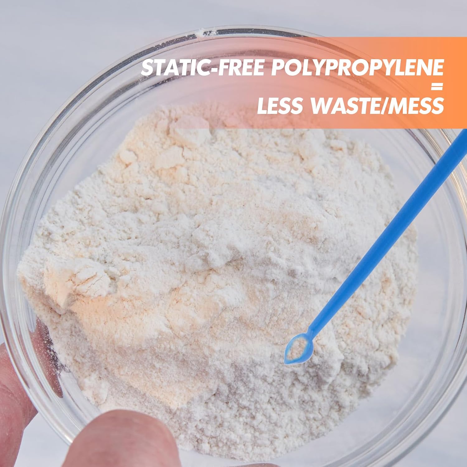 Disposable Polypropylene Micro Spoon, 2-12 mg Capacity, 100pcs | Measuring Scoop. Plastic Transfer Scoop. BPA-Free & Static Free. Sample Scoop for Powders and Lab Work