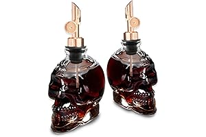Decorative Skull Dropper Bottle with Drip Lid for Cocktail Mixing