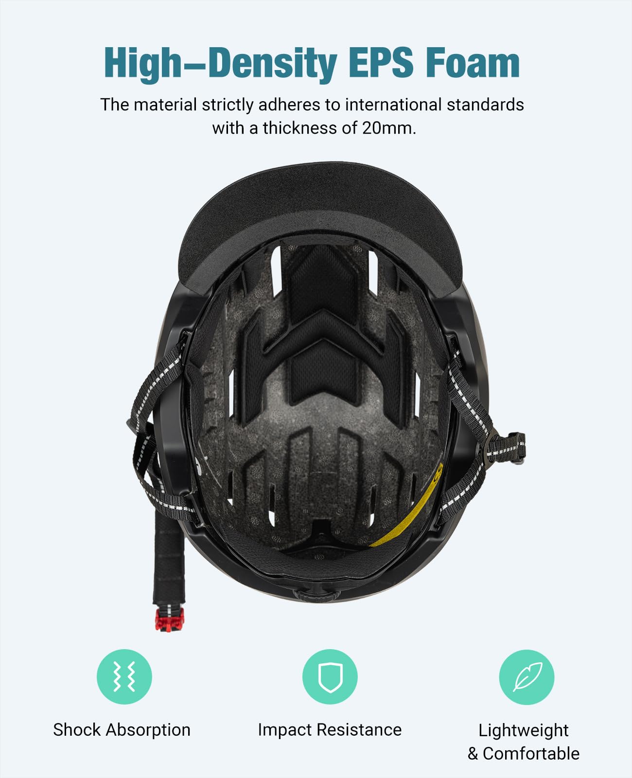 Favoto Casco da Bicicletta Urbano con Visiera - Tecnologia Double Inmould Caschi da Scooter Leggero per Adulti Certificato CE Regolabile L 57-61cm