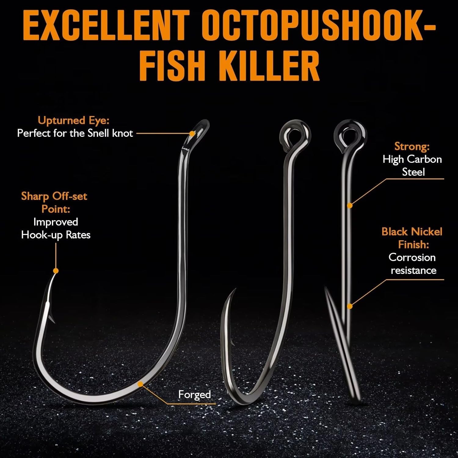 Dovesun Ice Fishing Jigs and Octopus Hooks Octopus
