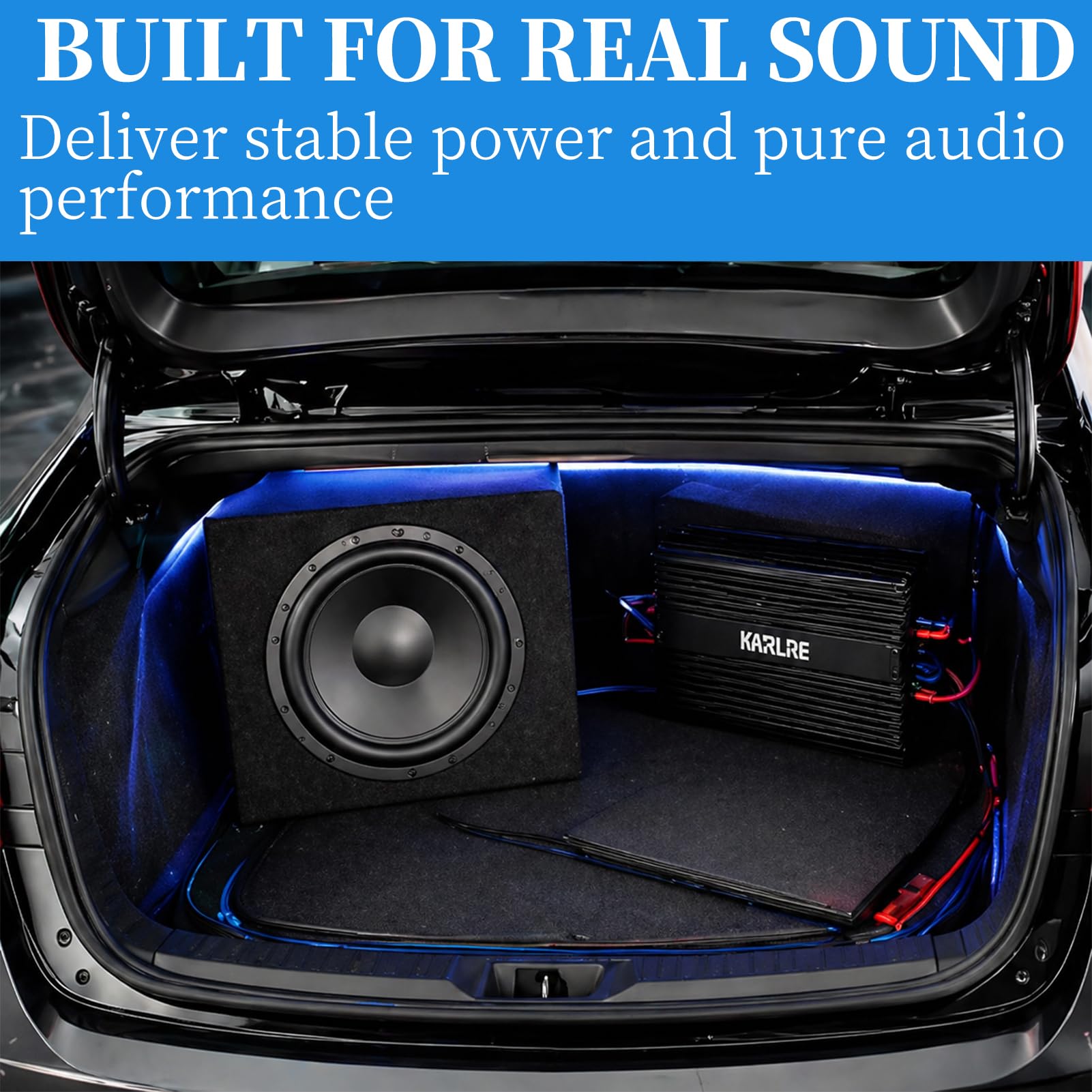 Kit Completo de Cables para Amplificadores de Coche 10GA, Incluye Portafusibles y Cableado de Audio de Alta para Subwoofer, Instalación Segura y Eficiente con Núcleo de Aluminio y Cobre
