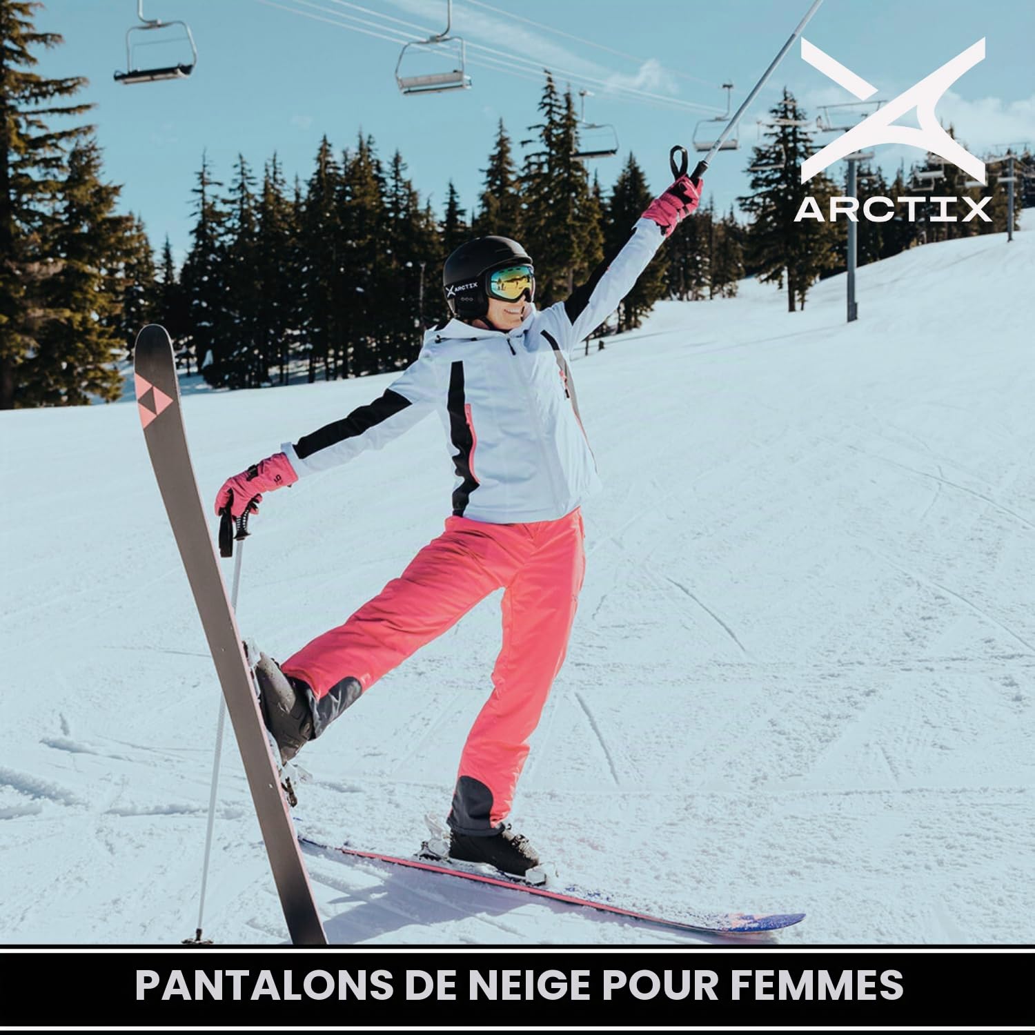 Arctix 36181148 Pantalon de ski Femme Blanc FR : XL (Taille Fabricant : XL)