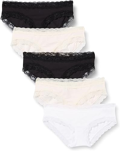 Pack de 5 bragas de algodón con encajes Iris & Lilly por sólo 8,10€ ¡¡50% de descuento!!