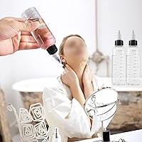 Vista 8 de driew Botellas aplicadoras para el cabello, botella exprimidora de cabello de 16.9 onzas para líquidos, tapa de punta superior con relación