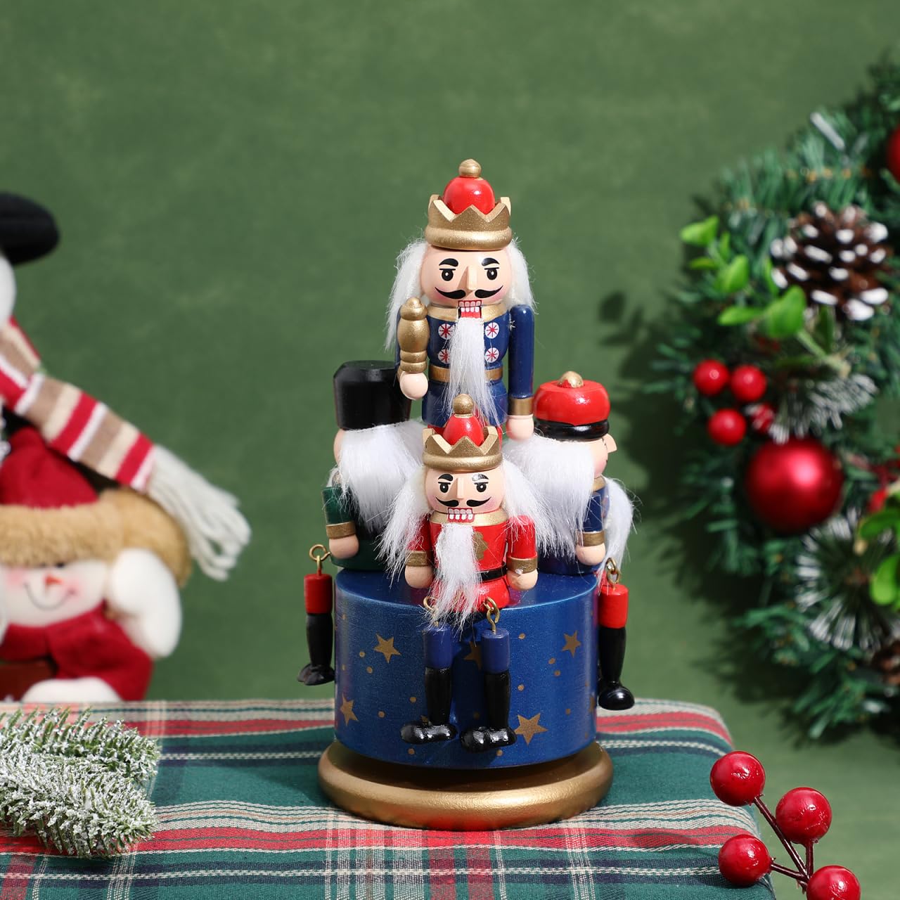 Caja De Música Cascanueces Decoración Escritorio Madera