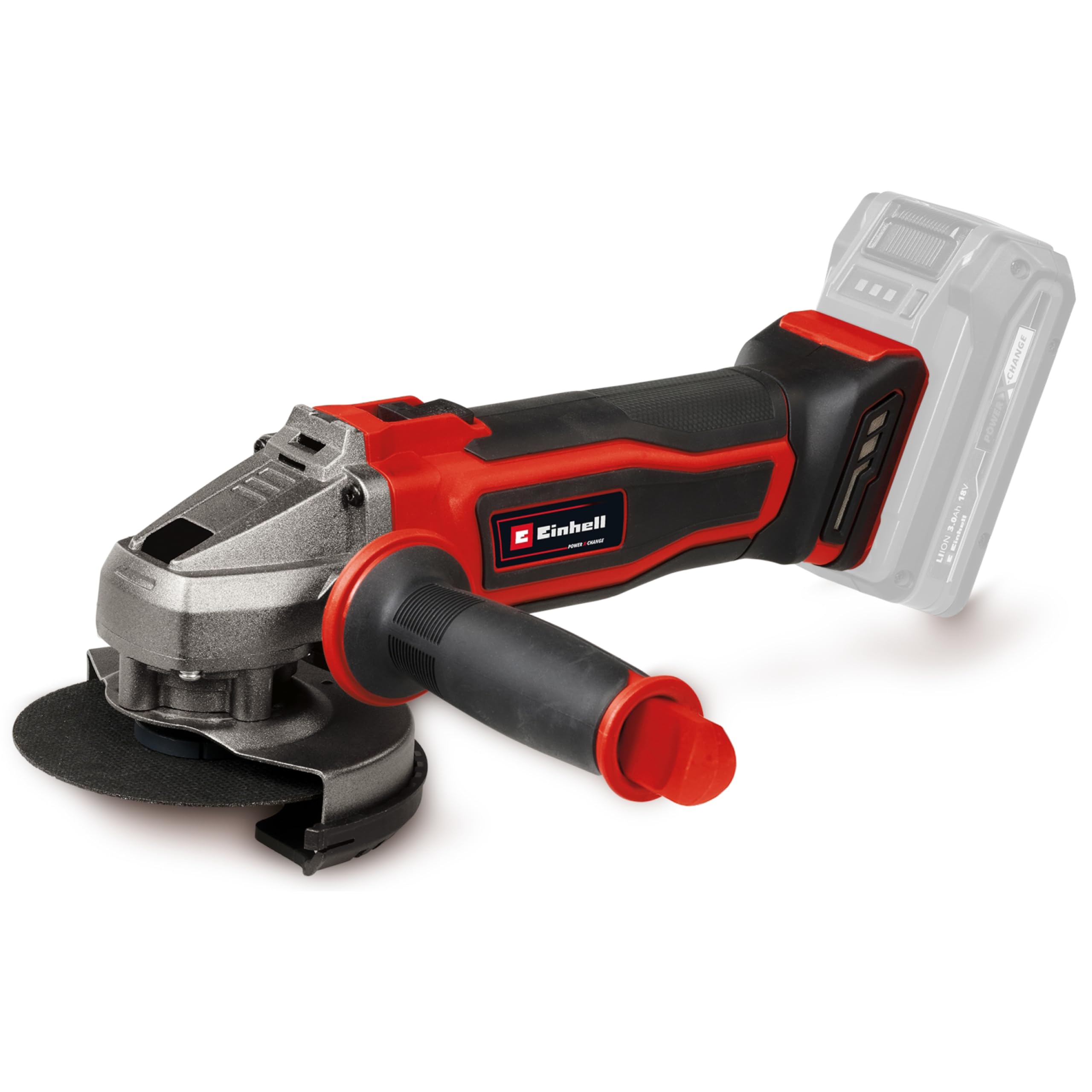 Amoladora angular con batería TE-AG 18/125-2 Li - Solo Power X-Change (18V, 125mm diámetro de disco, 33mm profundidad de corte, arranque suave, protección de corte, sin disco de corte o batería)