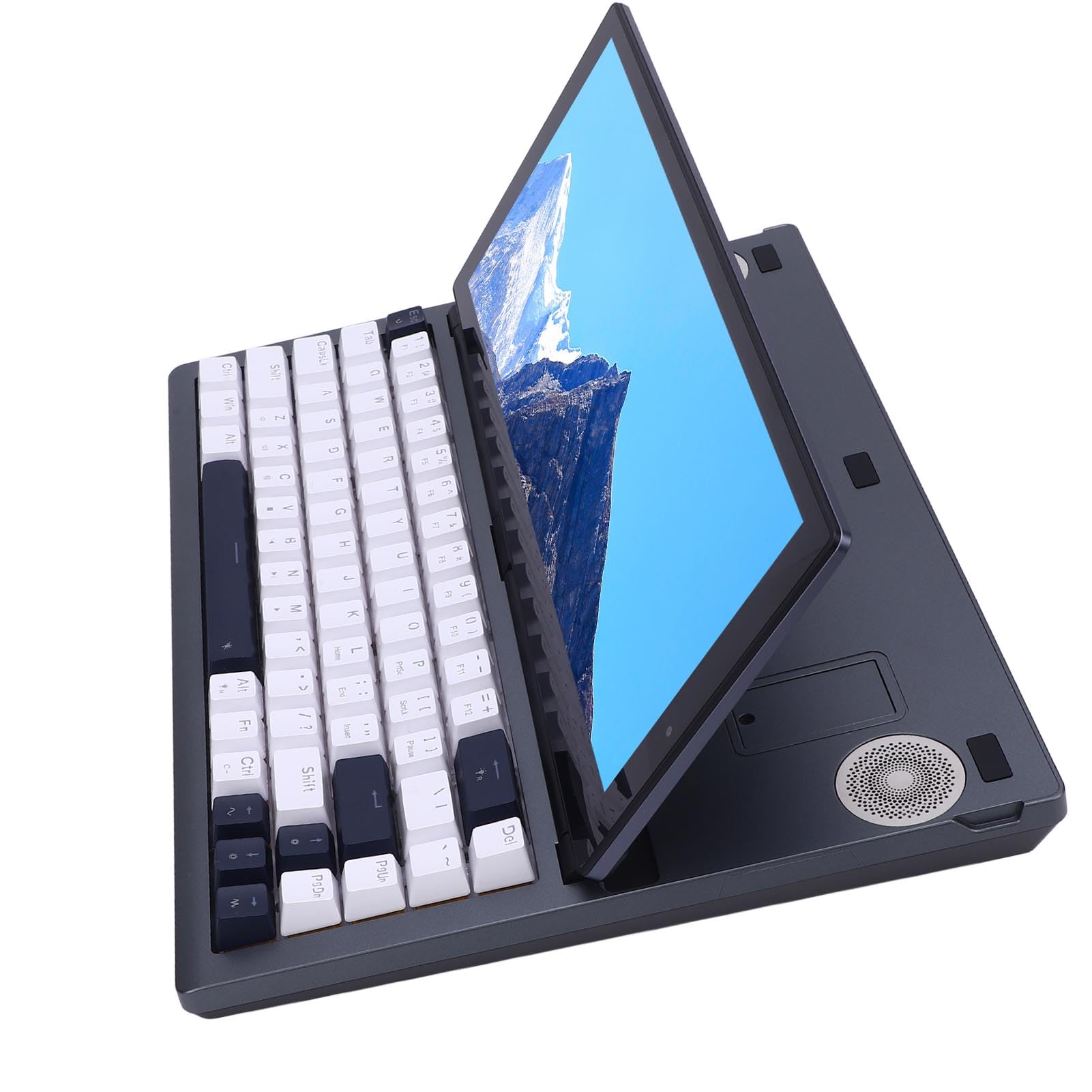 Annadue Mechaniczna Klawiatura z 12.3 -calowym Ekranem Dotykowym, 68 Klawiszy RGB Podświetlacz, Przenośna Klawiatura Gier USB na Androida, Hot Swappable, Głośniki (wtyczka UE)