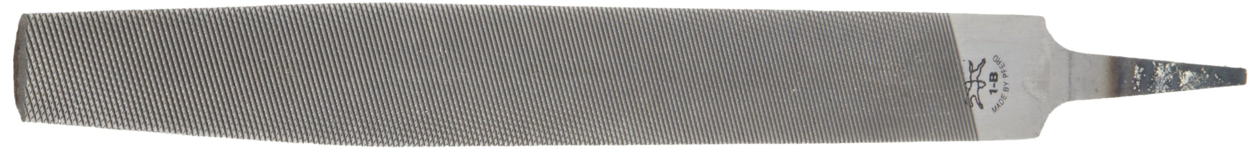 PFERD Cabinet Hand File, American Pattern, Double Cut, Half-Round, Coarse, 8" Length, 3/16" Width, 1-1/8" Thickness