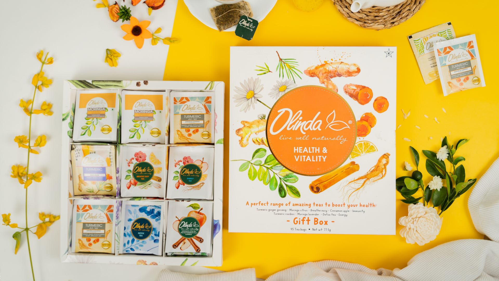 Amazon.com : Olinda Health & Vitality Tea Gift Box Tea Samplers