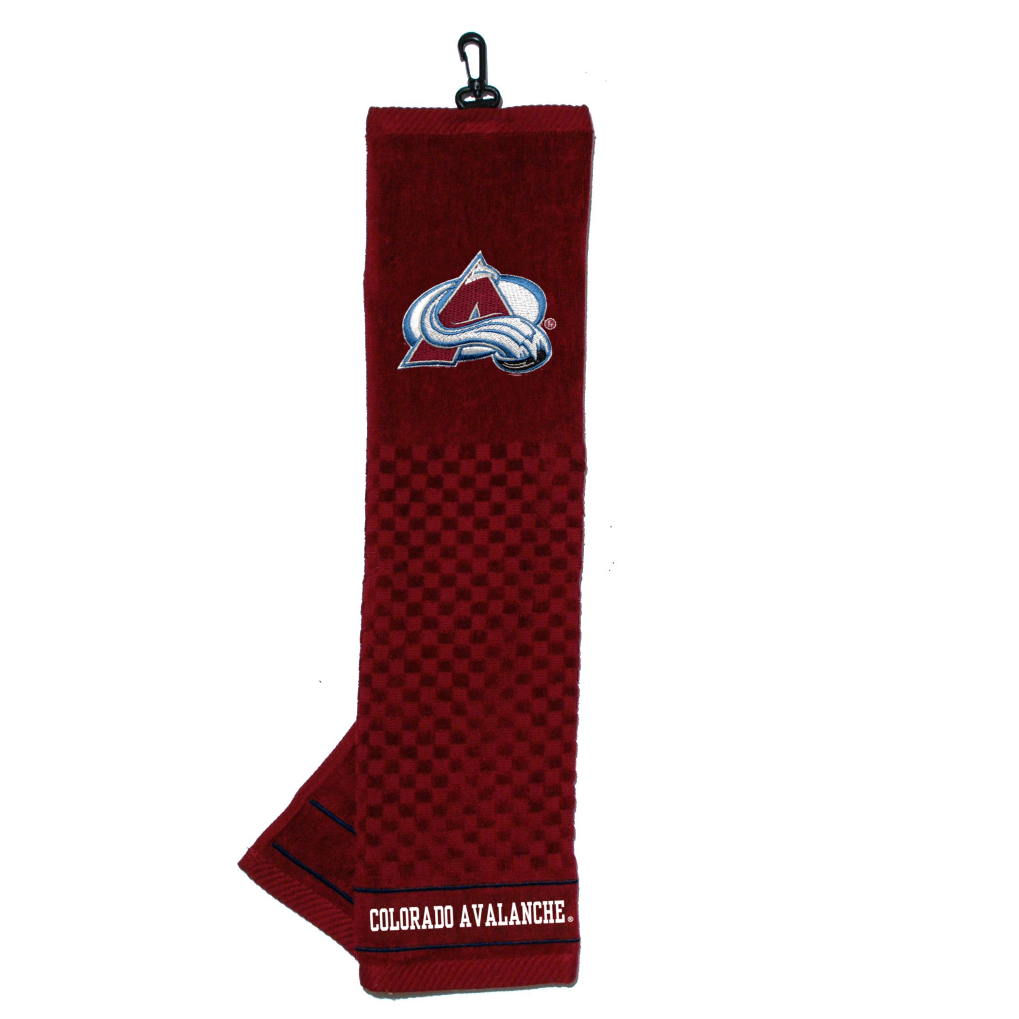 Team GolfNHL Colorado Avalanche Embroidered Golf Towel Embroidered Golf Towel, Checkered Scrubber Design, Embroidered Logo