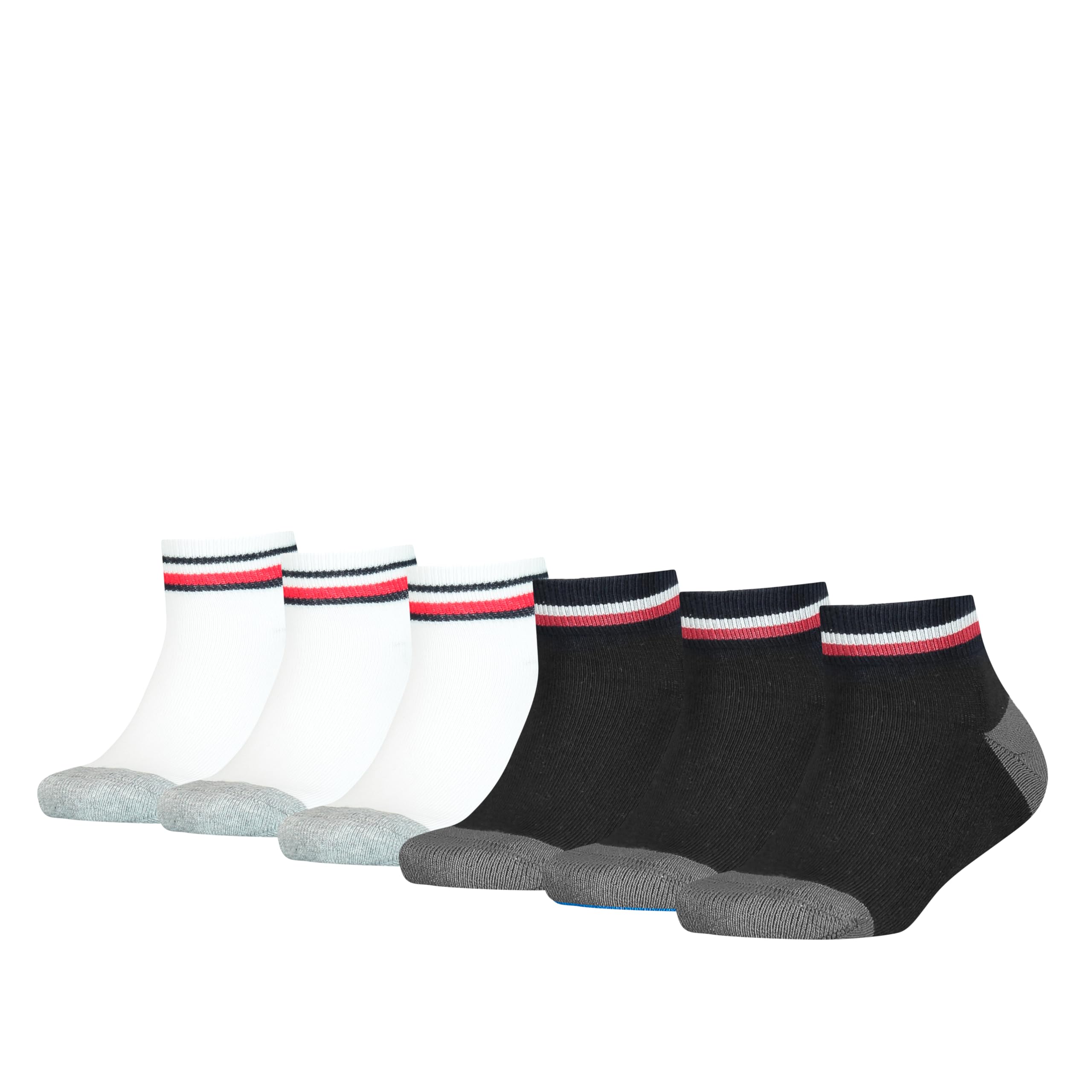 Tommy Hilfiger 8719965009202 TH KIDS ICONIC SPORTS QUARTER 6P ECOM, black/white, 23-26