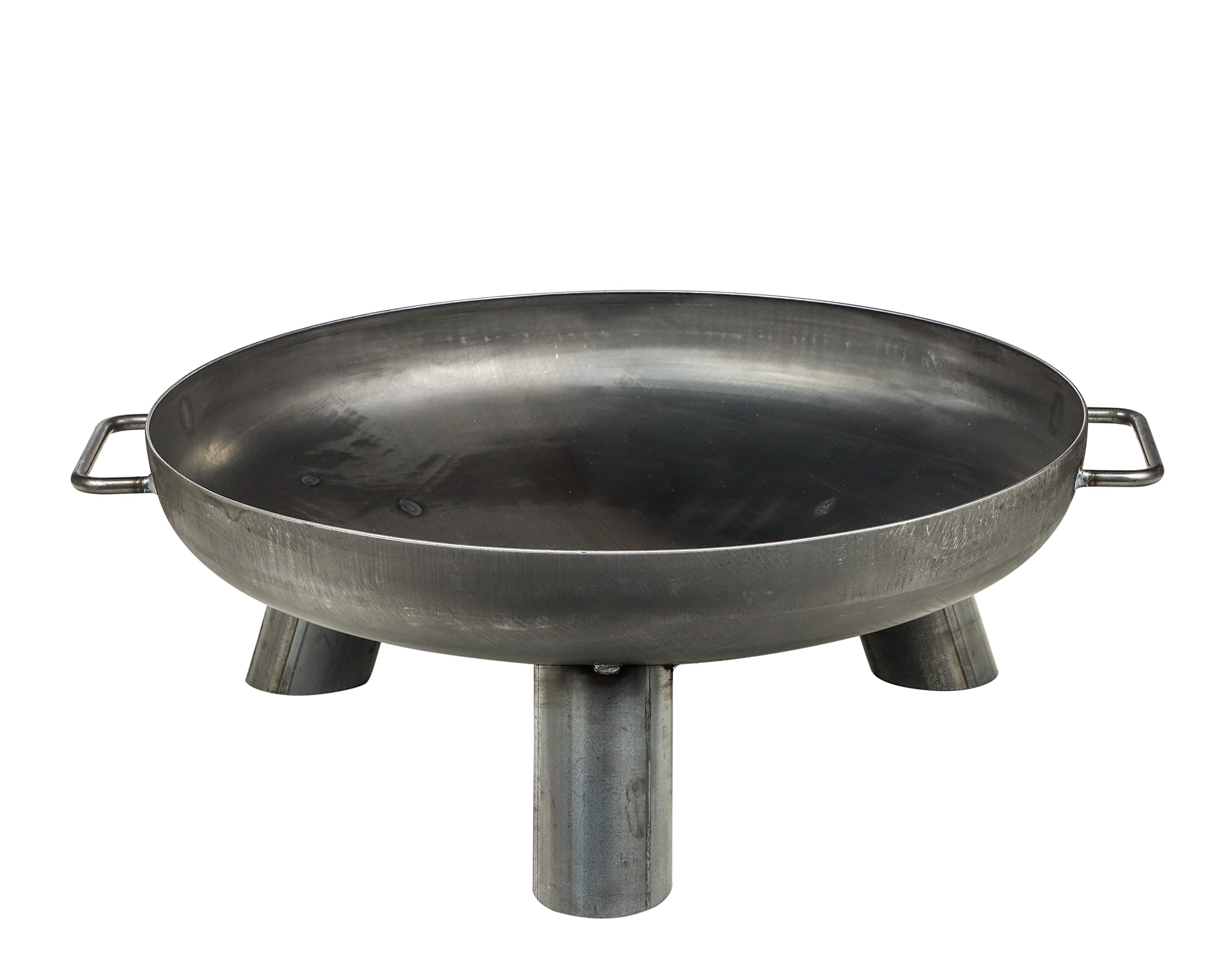 Feuerschale - Höhe 25cm - Massive und dekorative Schwarze Feuerstelle - Feuerschale für den Garten, Terrasse oder Camping (Ø 55cm)