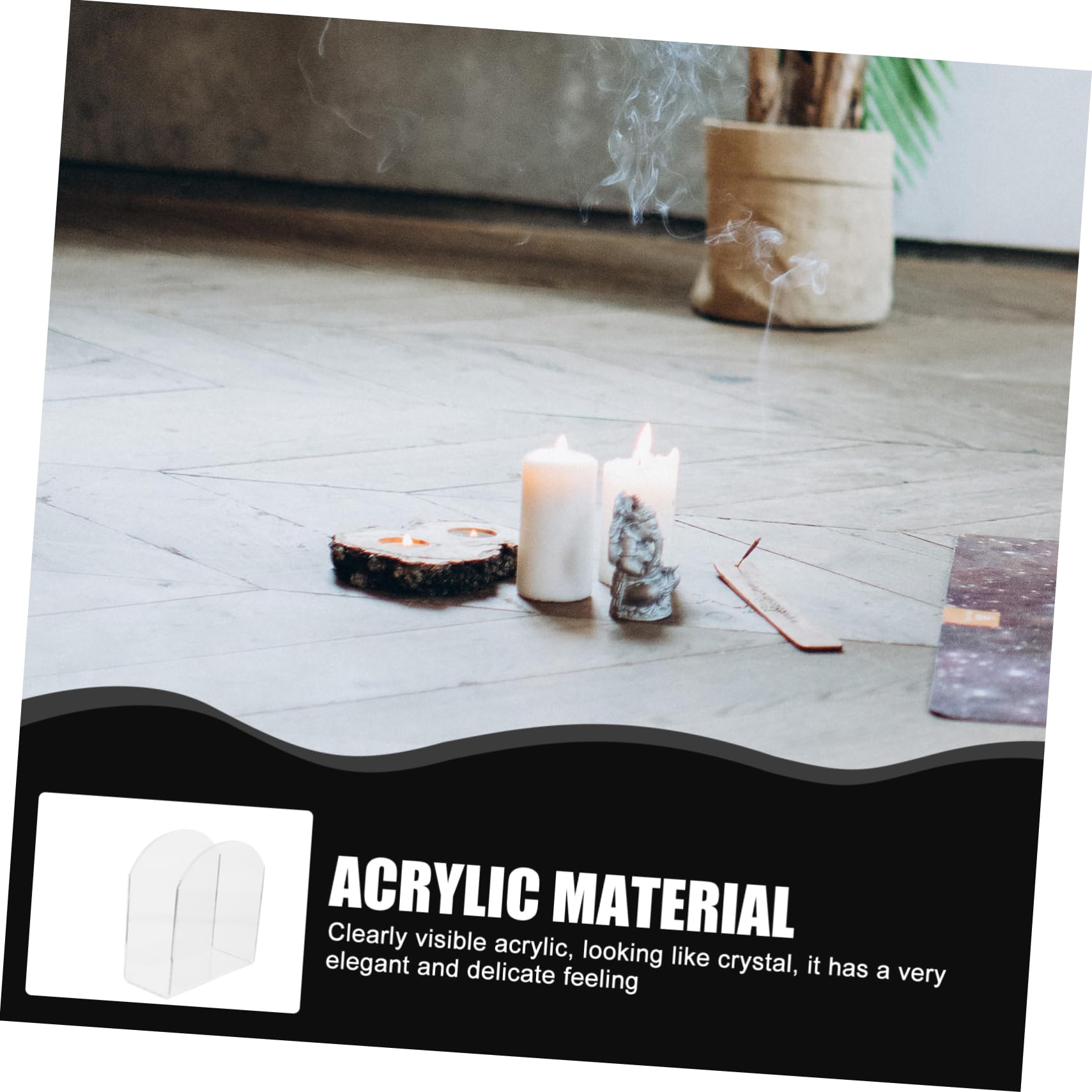 Gatuida Barattoli in Vetro Trasparente per Candele 280ml, Set da 3 Contenitori Artigianali da Tavolo, Decorazione Romantica per Camera da Letto, Soggiorno e Bar, Resistente