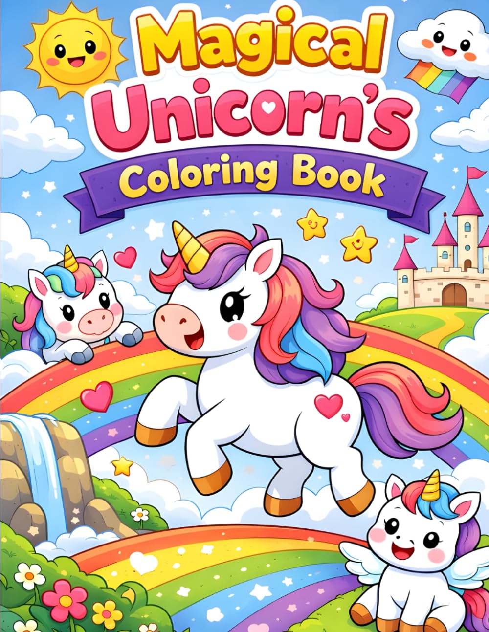 Magical Unicorn Coloring Book for Kids Ages 3–10: Cute and Magical Unicorns to Color | Fun, Easy & Relaxing Coloring Pages for Girls and Boys