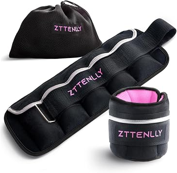 Adjustable Ankle Weights 1-5/10/15/20LBS Pair with Carry Bag - Breathable Fabrics, Reflective Trim - Strength Training Leg Wrist Arm Ankle Walking Weights Sets for Women Men Kids