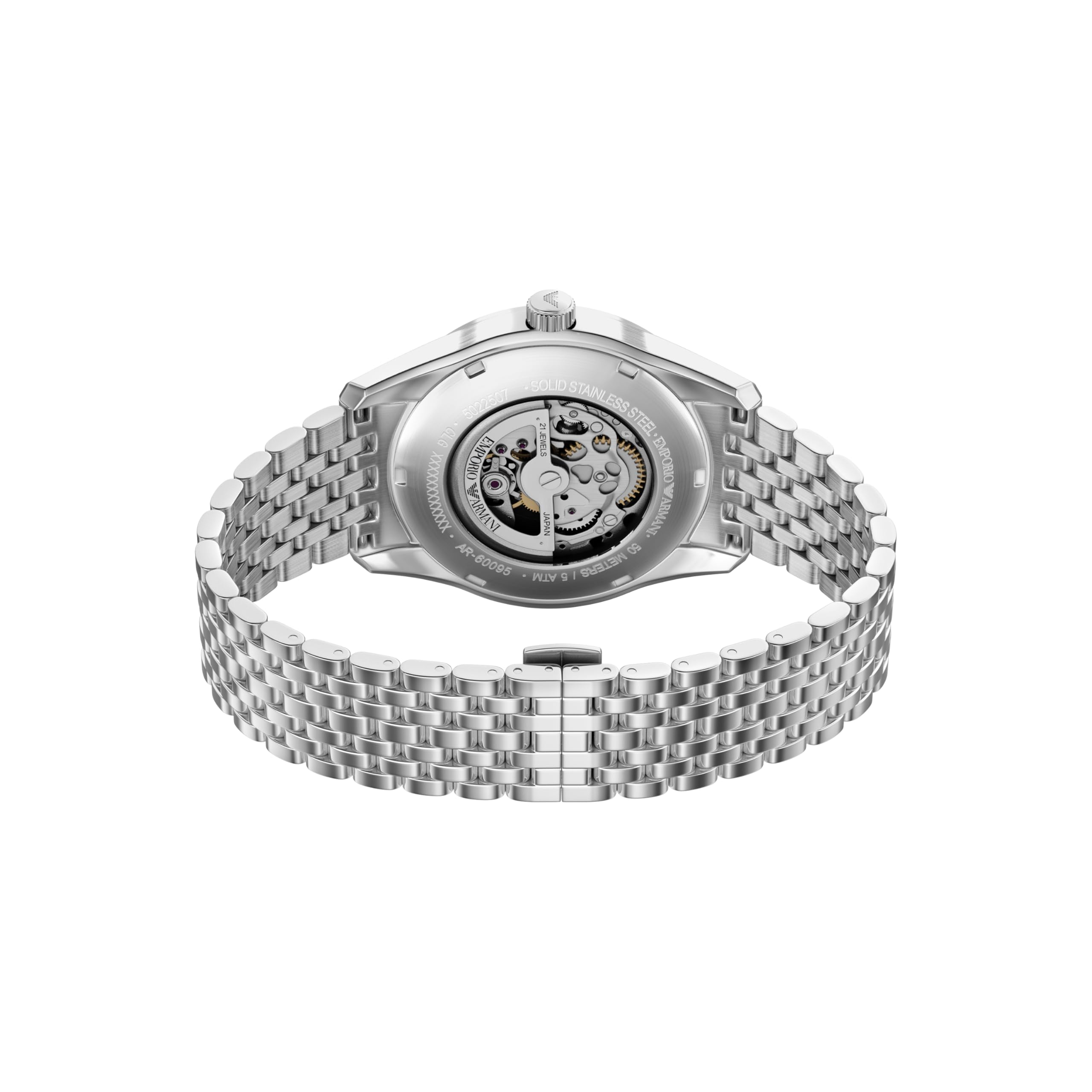 Emporio Armani Męski zegarek ze stali nierdzewnej 43 mm, kolor srebrny, AR60095