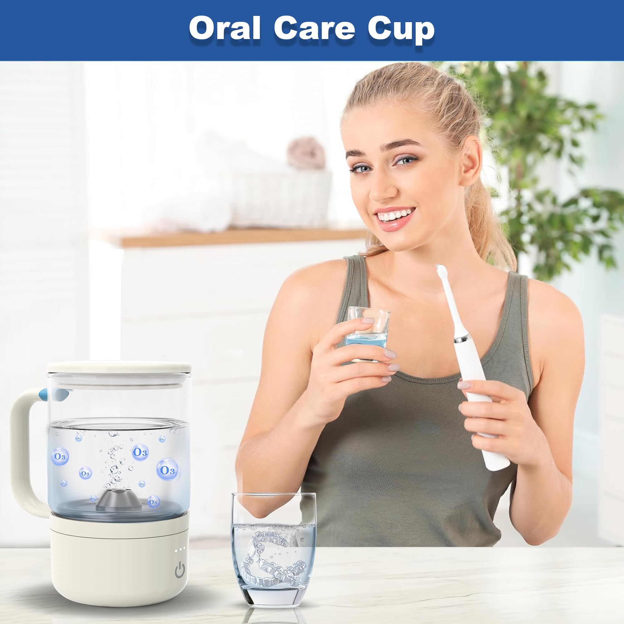 Kubek na wodę ozonową kubek do płukania jamy ustnej woda ozonowa do płukania jamy ustnej dla zdrowych zębów kubek do higieny jamy ustnej ochrona żołądka kubek do opieki zdrowotnej prezenty dla męża,