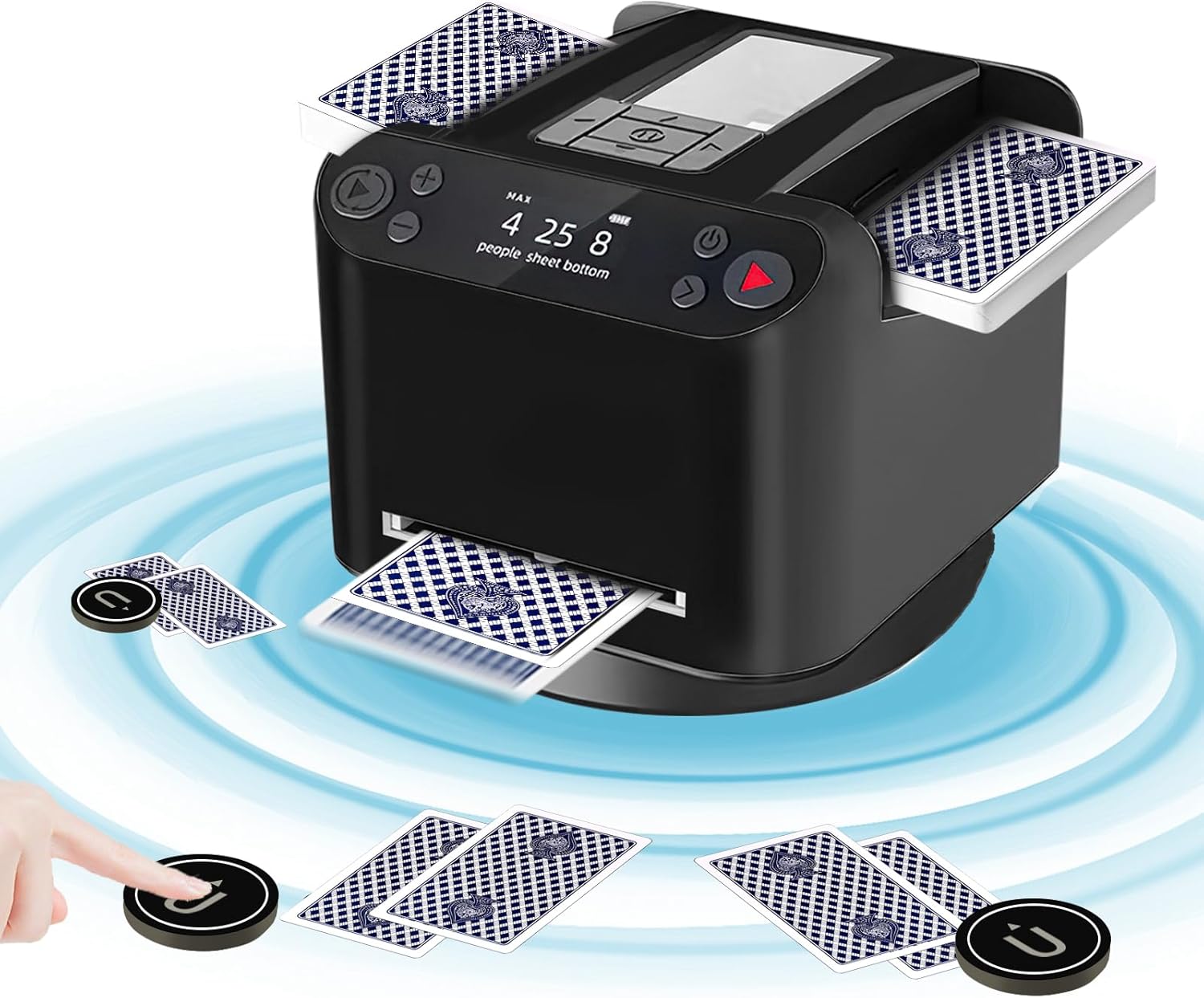 Card Flow 360 Automatic Card Dealer Machine | 360 Rotating Card Dealer Machine | Anti Card Shuffler And Dealer