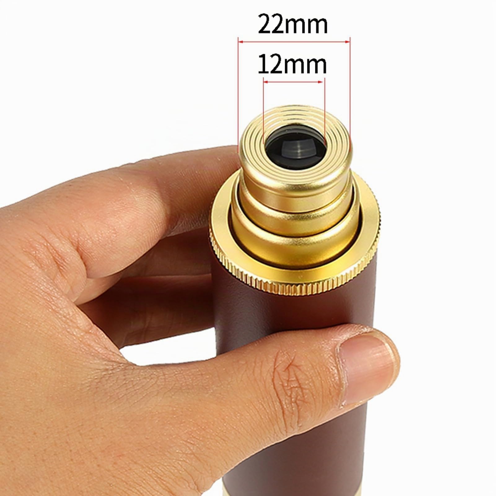 Pirat -Teleskop, 25 x 30 zoomable monokulare Vintage -Teleskop tragbarer zusammenklappbarer Handheld Monocular Messing Spyglass für Vogelbeobachtung