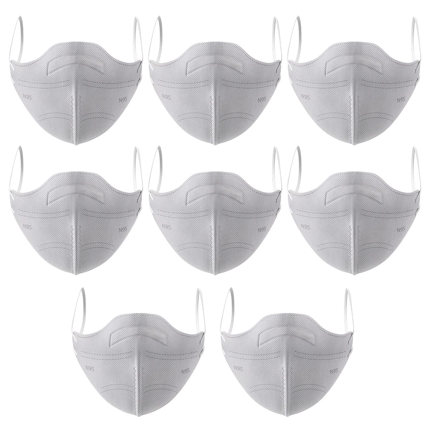 HONEBLE SUPER MART N95 mask washable and Reusable 5 Layer Special safety Anti-Bacterial Mask (White N-95 Mask without Respiratory Valve)-Pack of 8. (B09DKL8DMJ) Amazon Price History, Amazon Price Tracker