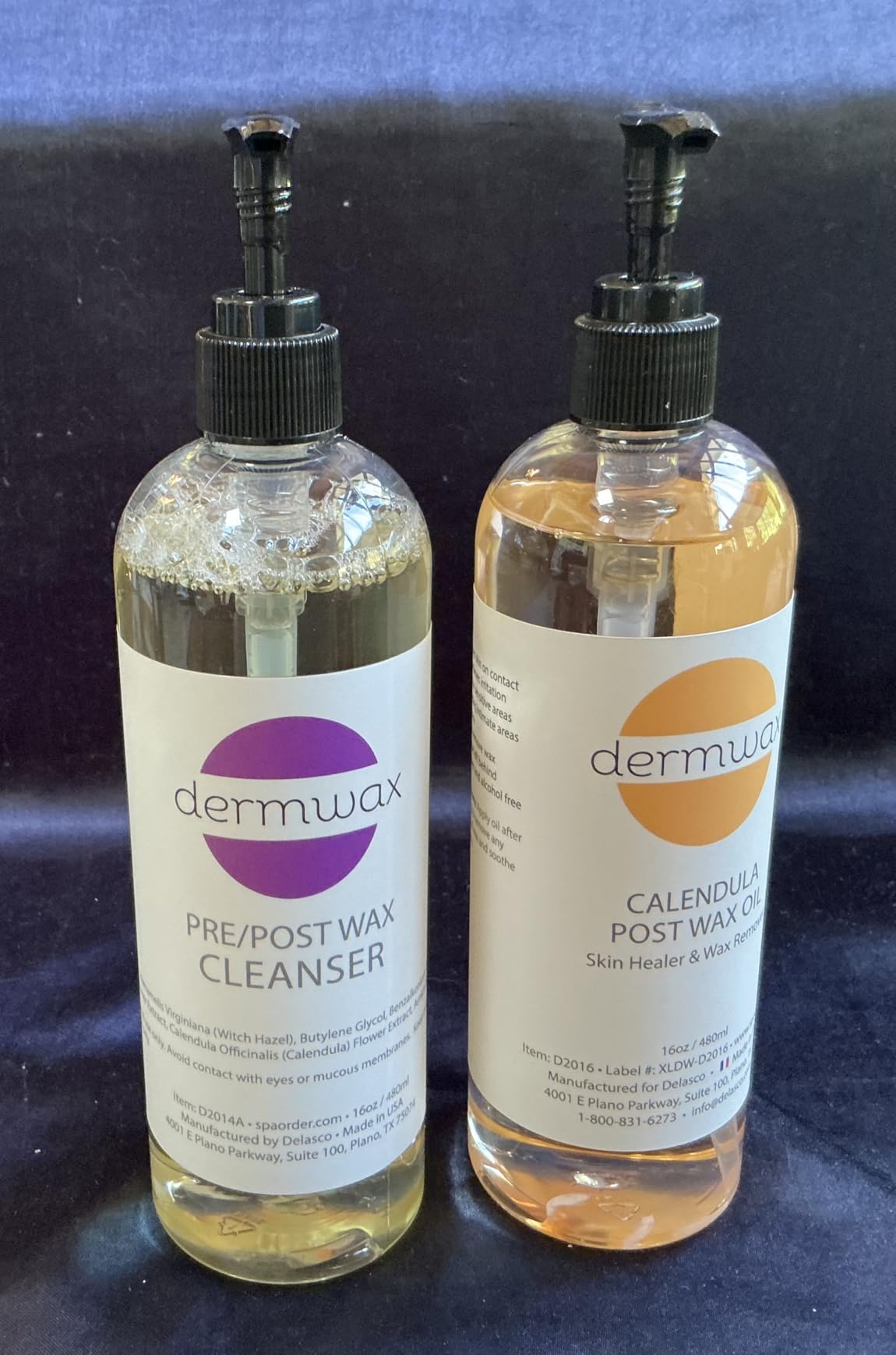 Dermwax Pre and Post Wax Care Kit – Complete Prep & Aftercare in One Set – Cleanser Removes Oils & Residue – Calendula Oil Calms & Nourishes Skin – Gentle, Paraben-Free Formulas 2 lb