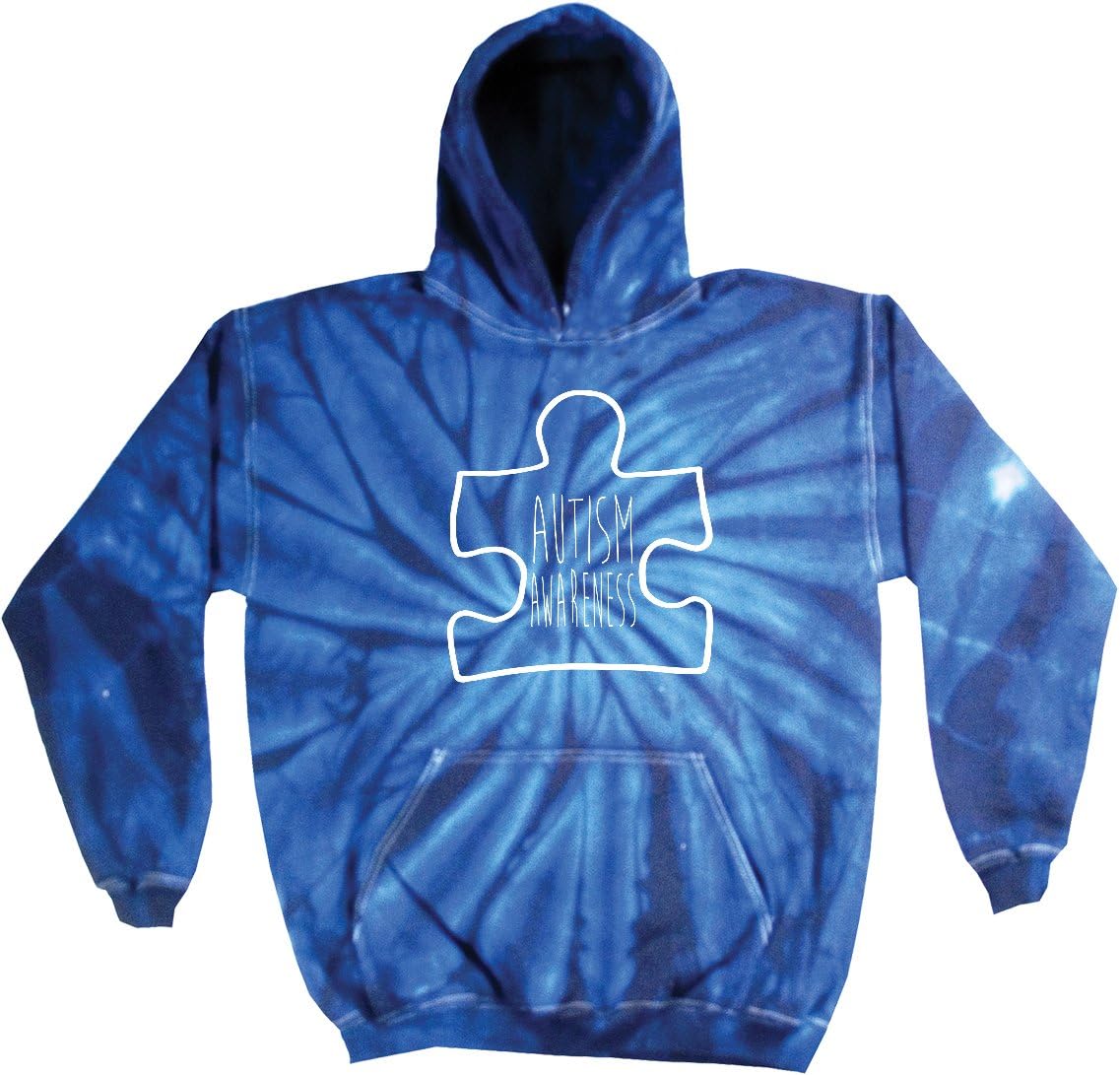 Buy Cool Shirts Autism Awareness White Puzzle Tie Dye Hoodie