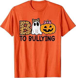 Boo To Bullying Halloween Ghost Anti Bully Unity Day Orange T-Shirt