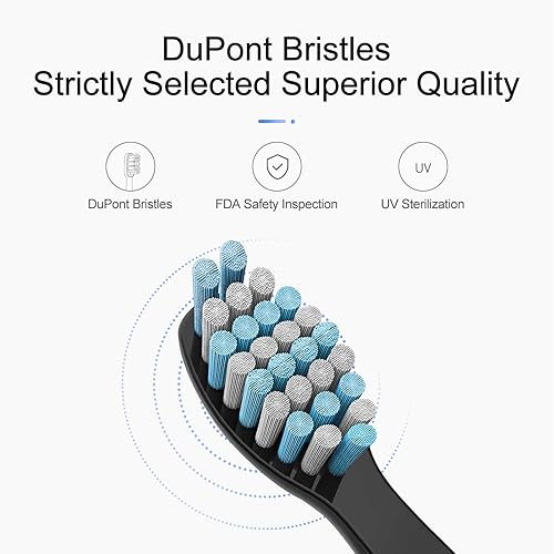 Miniatura 3 de Paquete de 5 cabezales de repuesto para cepillos de dientes eléctricos compatibles con Fairywill, cabezales de cepillo de dientes compatibles con