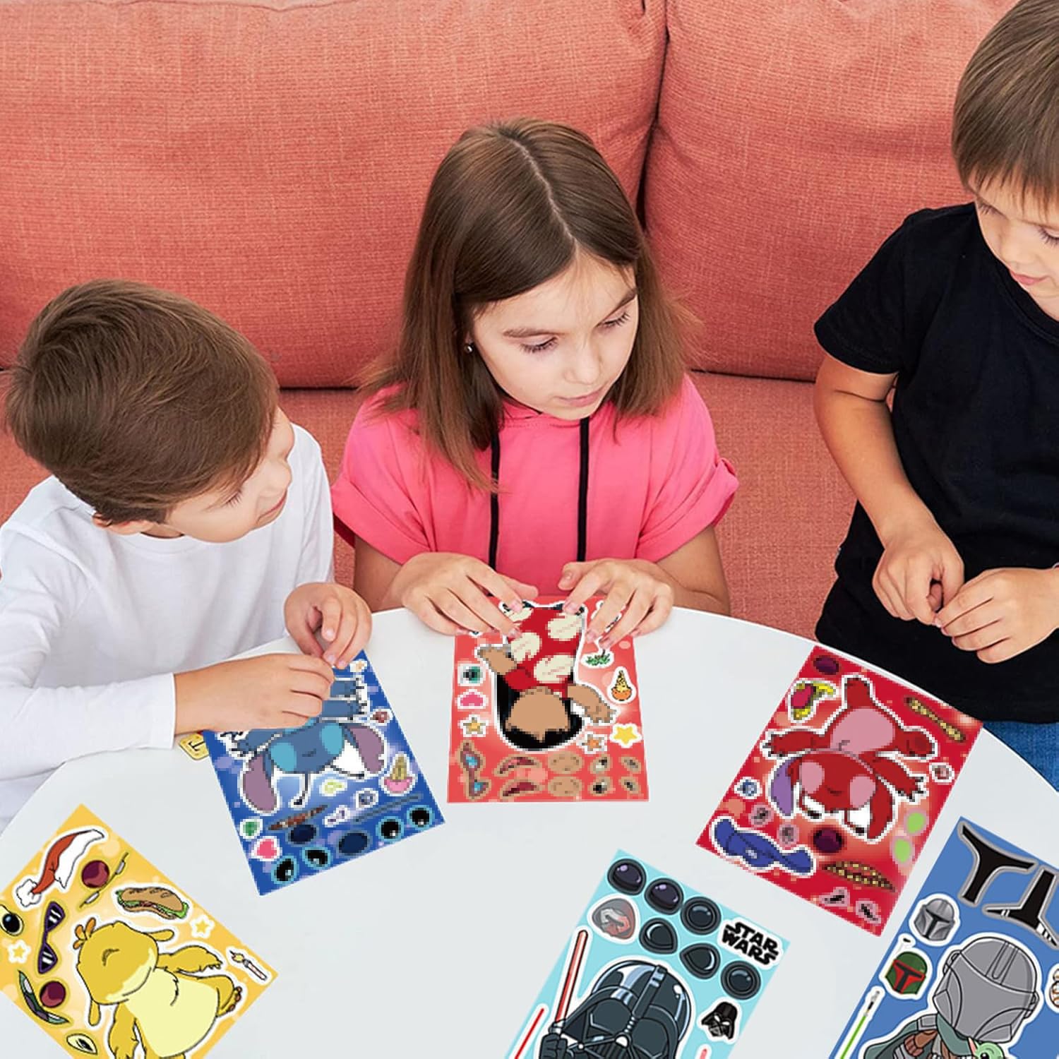 Sommer DIY Gesichts-Aufkleber Set - 40 Bunte Eiscreme Motive Für Kinderpartys & Bastelspaß