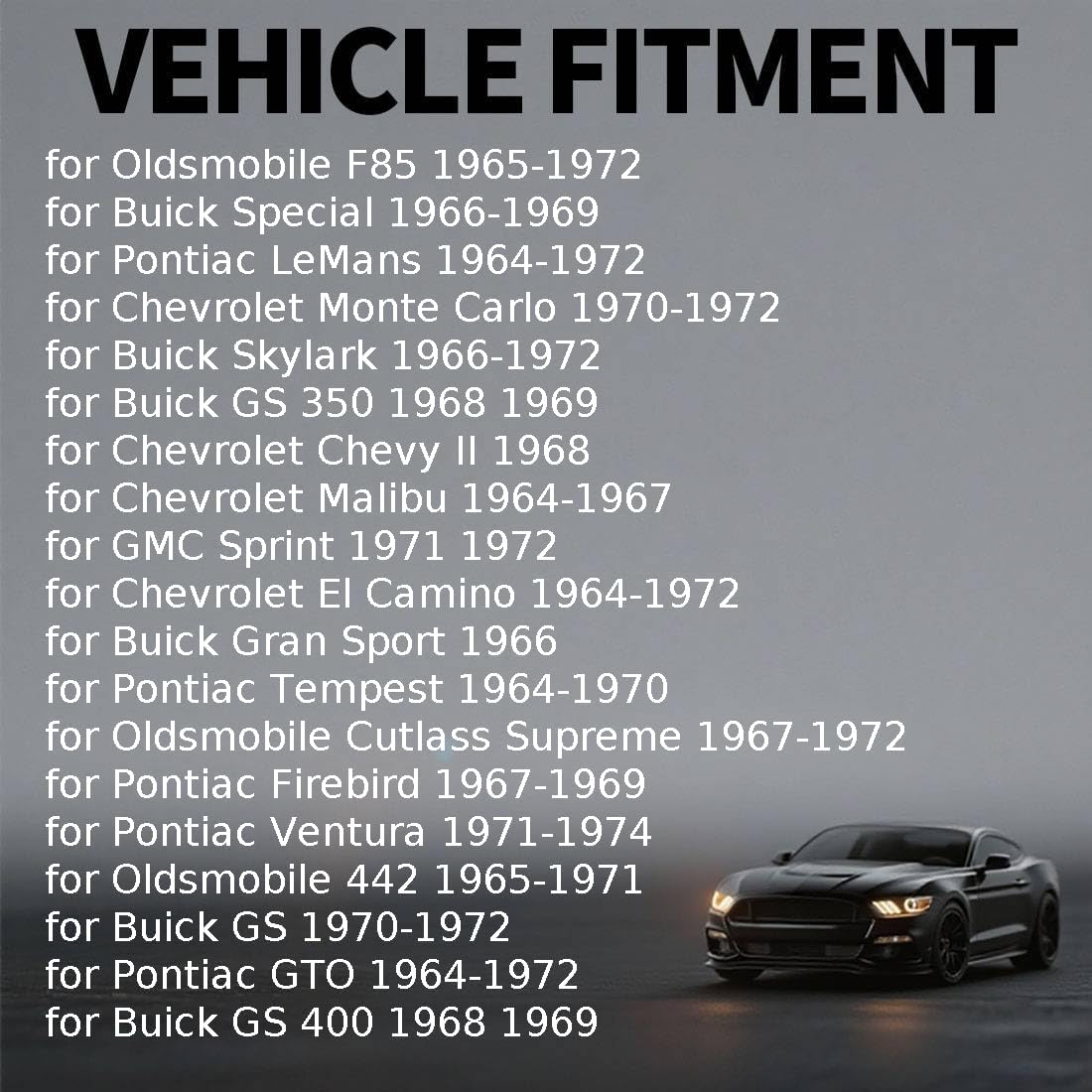 Suspension Control Arm Shaft Kit Front Upper 2 Piece for Pontiac Firebird,GTO 1964 1965 1966 1967 1968 1969 1970-1972 for Chevrolet Malibu,Chevelle,Camaro 1964-1972 Replacement 396678