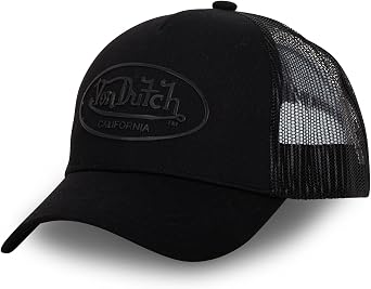 Von Dutch Men's & Women's Log Cap, Adjustable Trucker Cap with Snapback