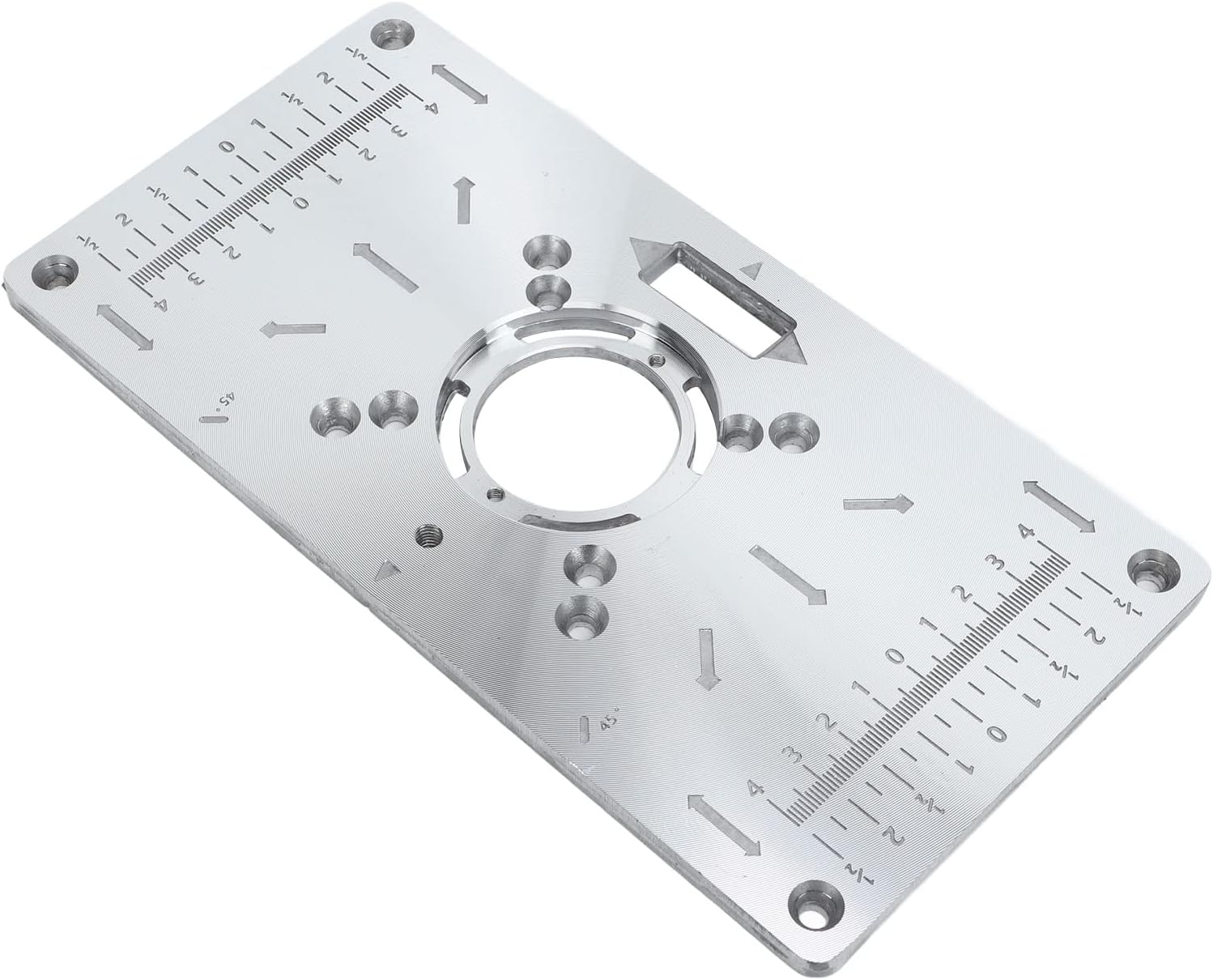 Garosa Router Table Insert Plate Aluminum Alloy Woodworking Bench Plate 120 X 235mm for Trimming Machine Flip Board with Precise Mounting Surface for Woodworkers