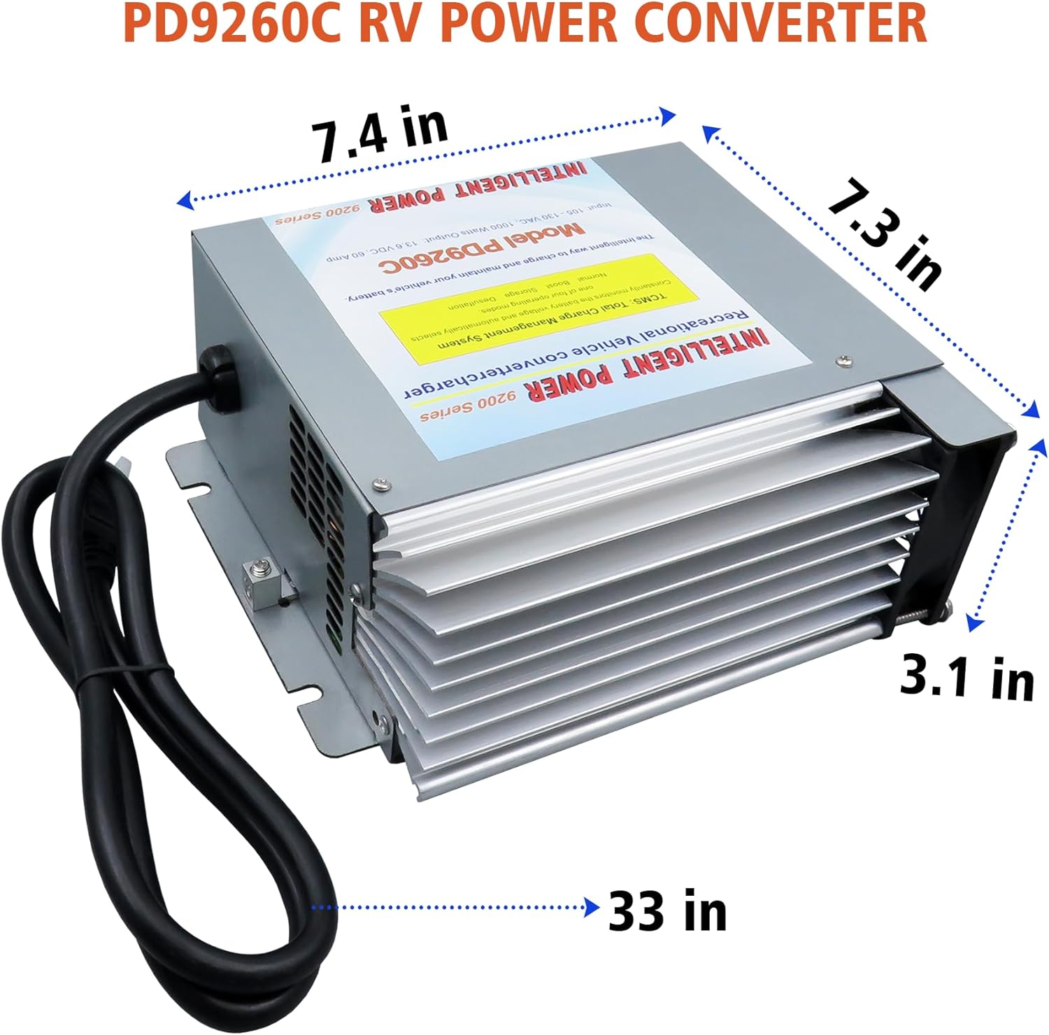 PD9260CV 60A RV Power Converter Charger | Direct Replacement for PD9260C and Inteli-Power PD9200 Series| Auto 3-Stage Battery Charging| 120v to 12v Power Converter