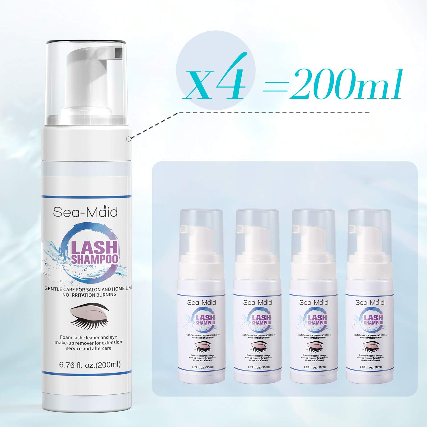 Eyelash Extension Cleanser 200ML /Clean Extension Lashes And Nature Lashes/This Lash Shampoo Suit For Home Use And Salon Use