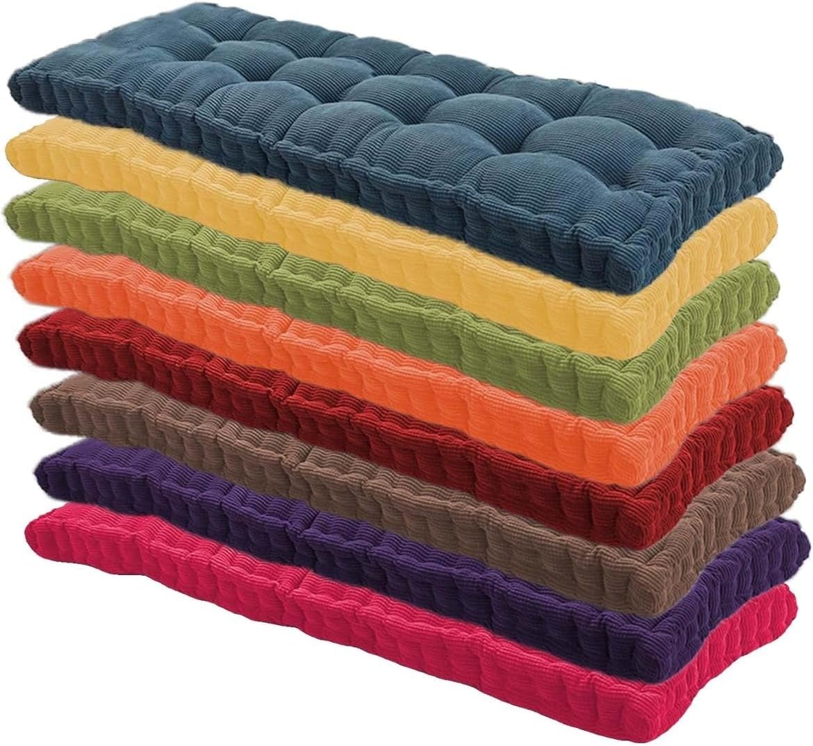 Gruba poduszka na ławkę 2/3-osobowa, poduszka na ławkę do użytku wewnętrznego/zewnętrznego, poduszki na ławkę ogrodową 100cm/110cm/120cm, poduszka na huśtawkę werandową (Kolor 4, 45x45cm
