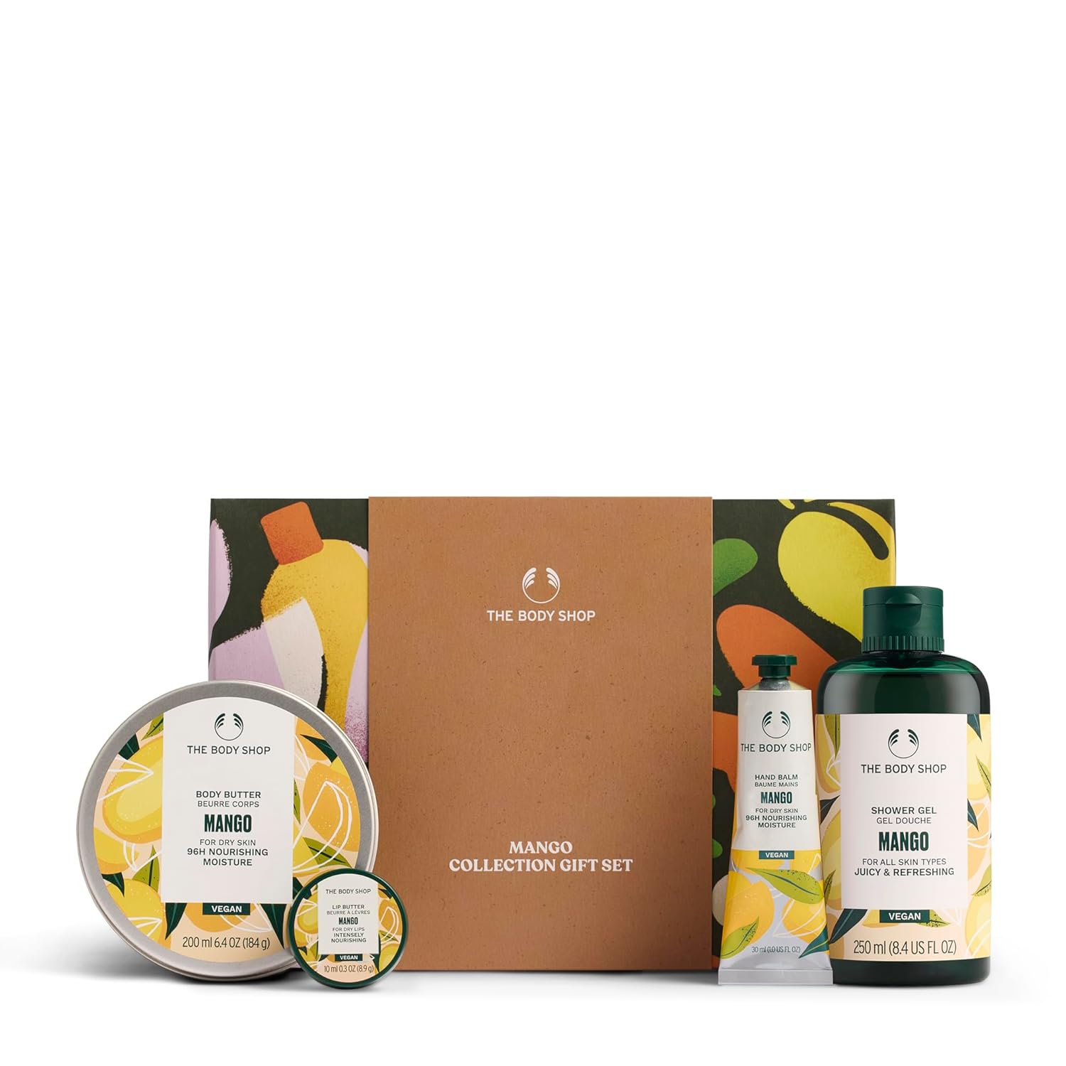 The Body Shop Mango Collection Gift Set - 4 Piece Set, Shower Gel, Body Butter, Lip Butter, Hand Balm, Vegan - Image 1 of 7