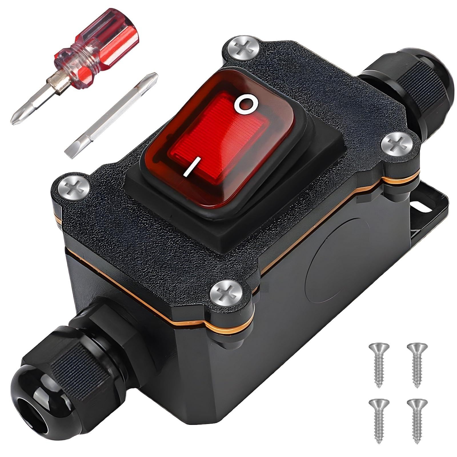 Interruttore Intermedio Impermeabile IP65 - 4 Pezzi, Interruttore A Cavo Bipolare Per Elettrodomestici