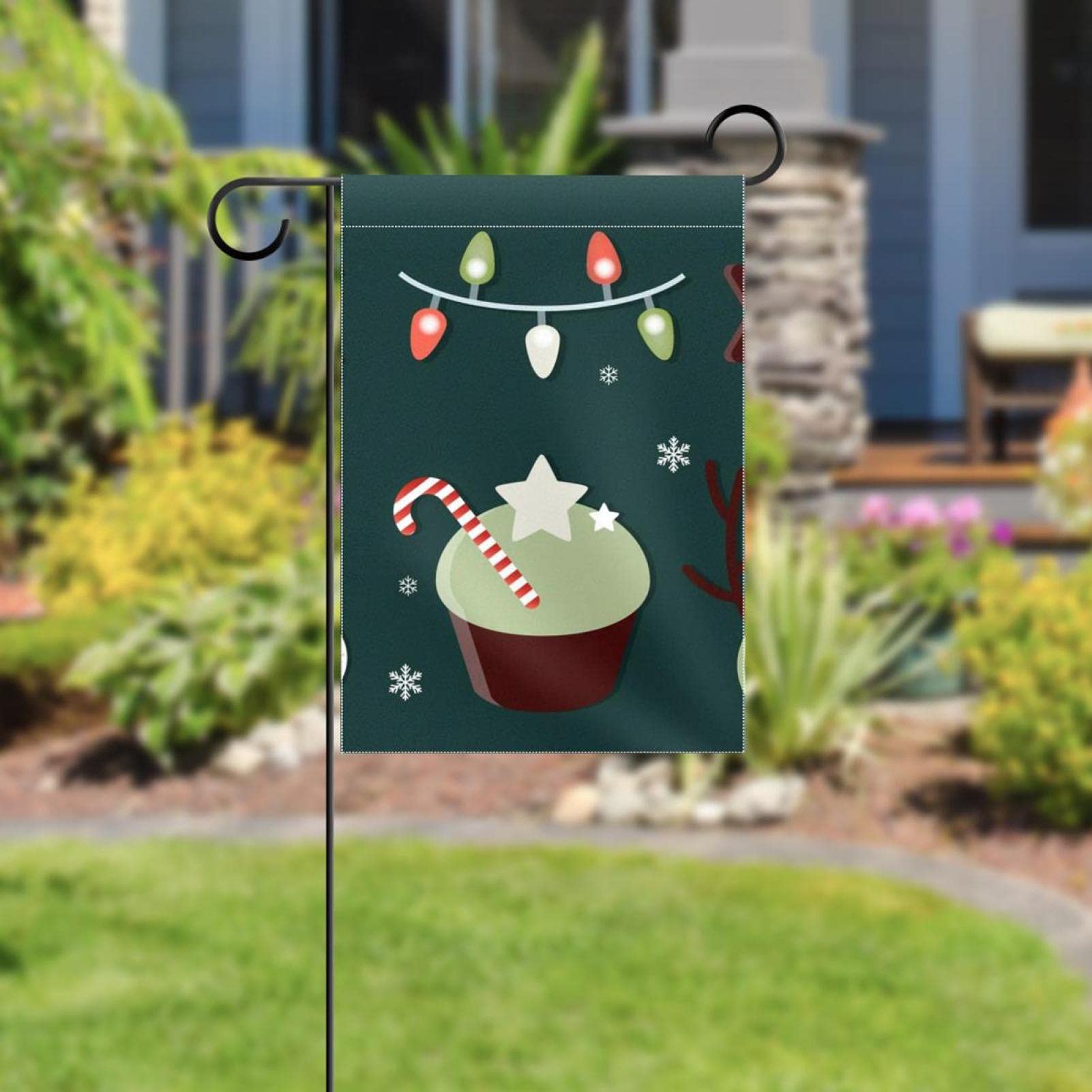 Winter-Willkommensflagge 71,1x101,6 Cm – Doppelseitig, Aus Leinenstoff, Für Garten & Terrasse, Weihnachtliches Design