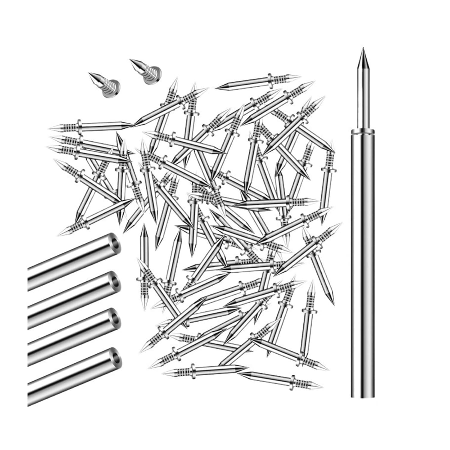 Double Headed Nails Double Headed Nails 300pcs Head Seamless Skirting Thread Nail Without Marks Metal Rust-Proof Wood No Trace Fixator